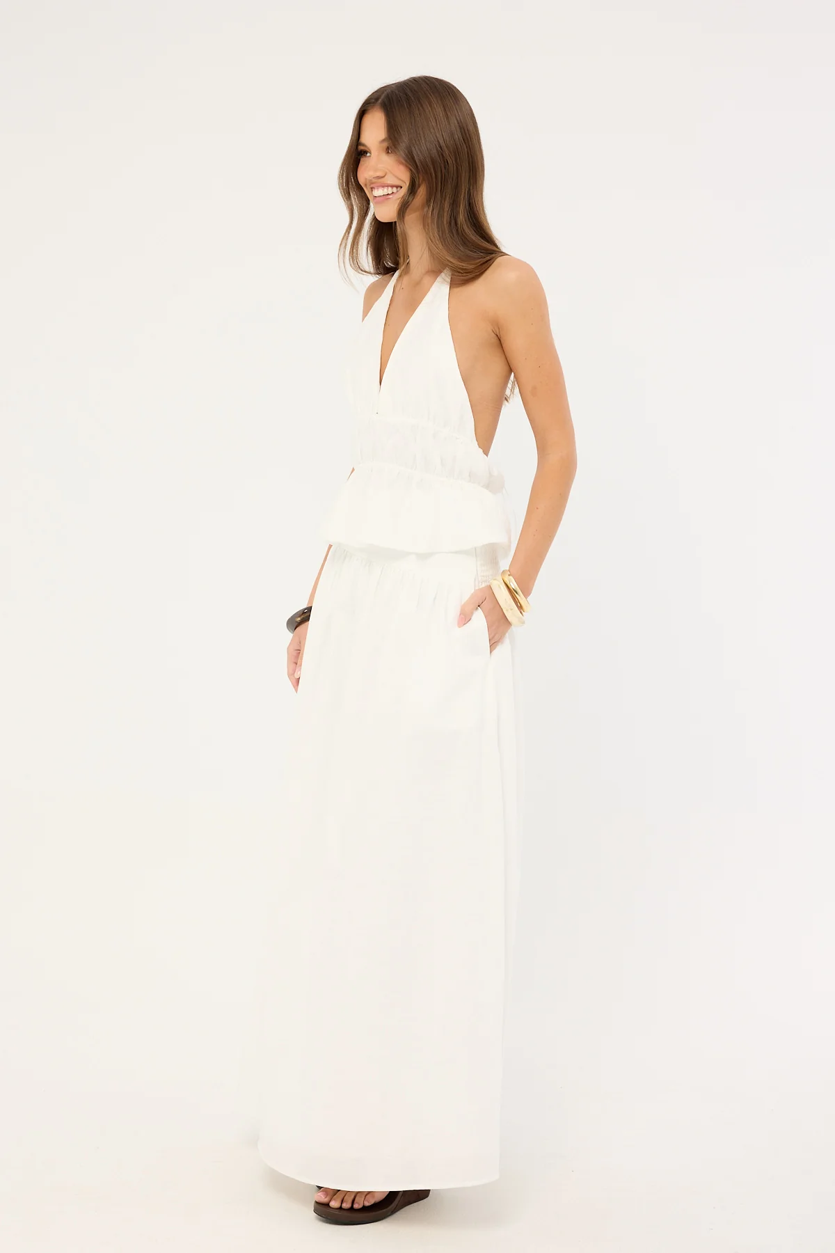 Sndys The Label Nesa Maxi Skirt White - Image 2