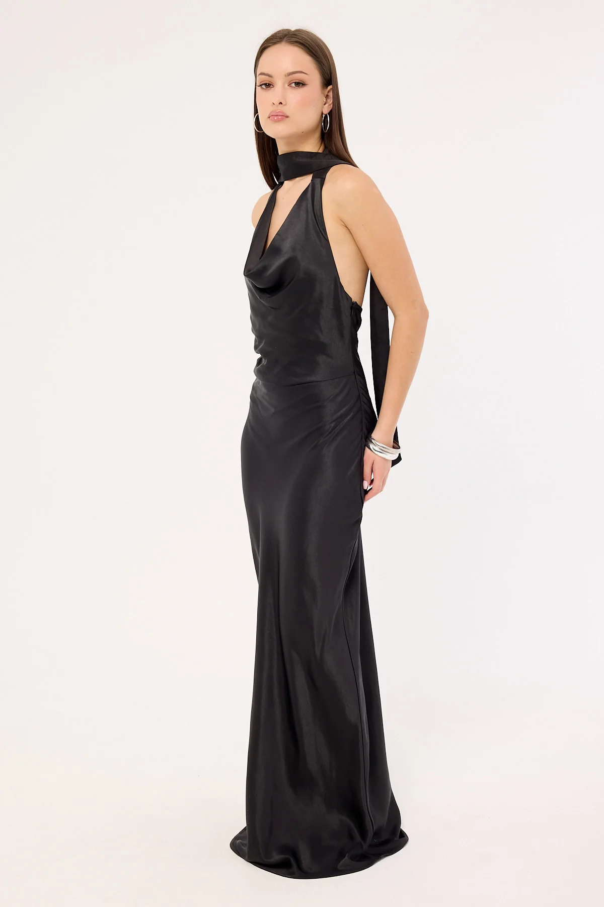 Sndys The Label Rosanna Maxi Tie Dress Black - Image 3