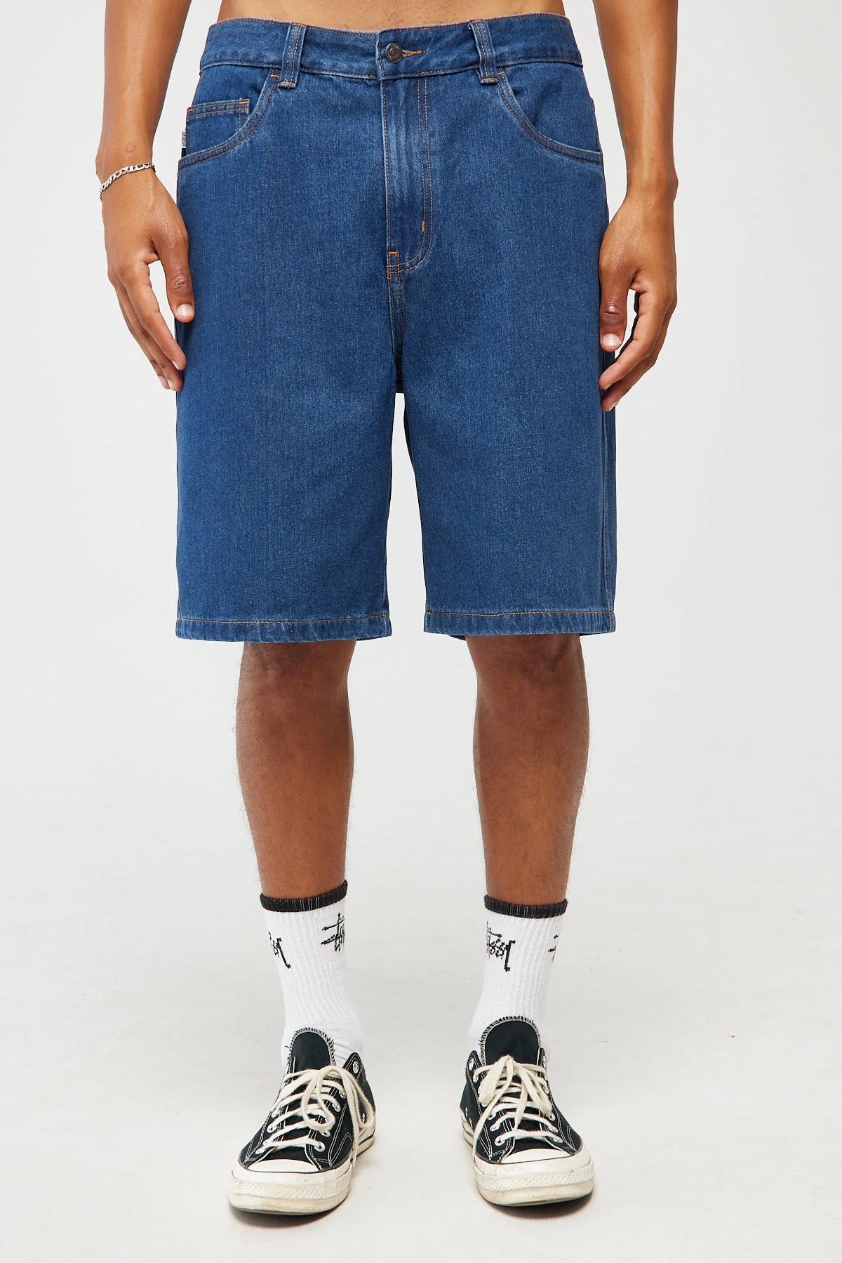 Sdouble Denim Standard Short Blue Denim - Image 5