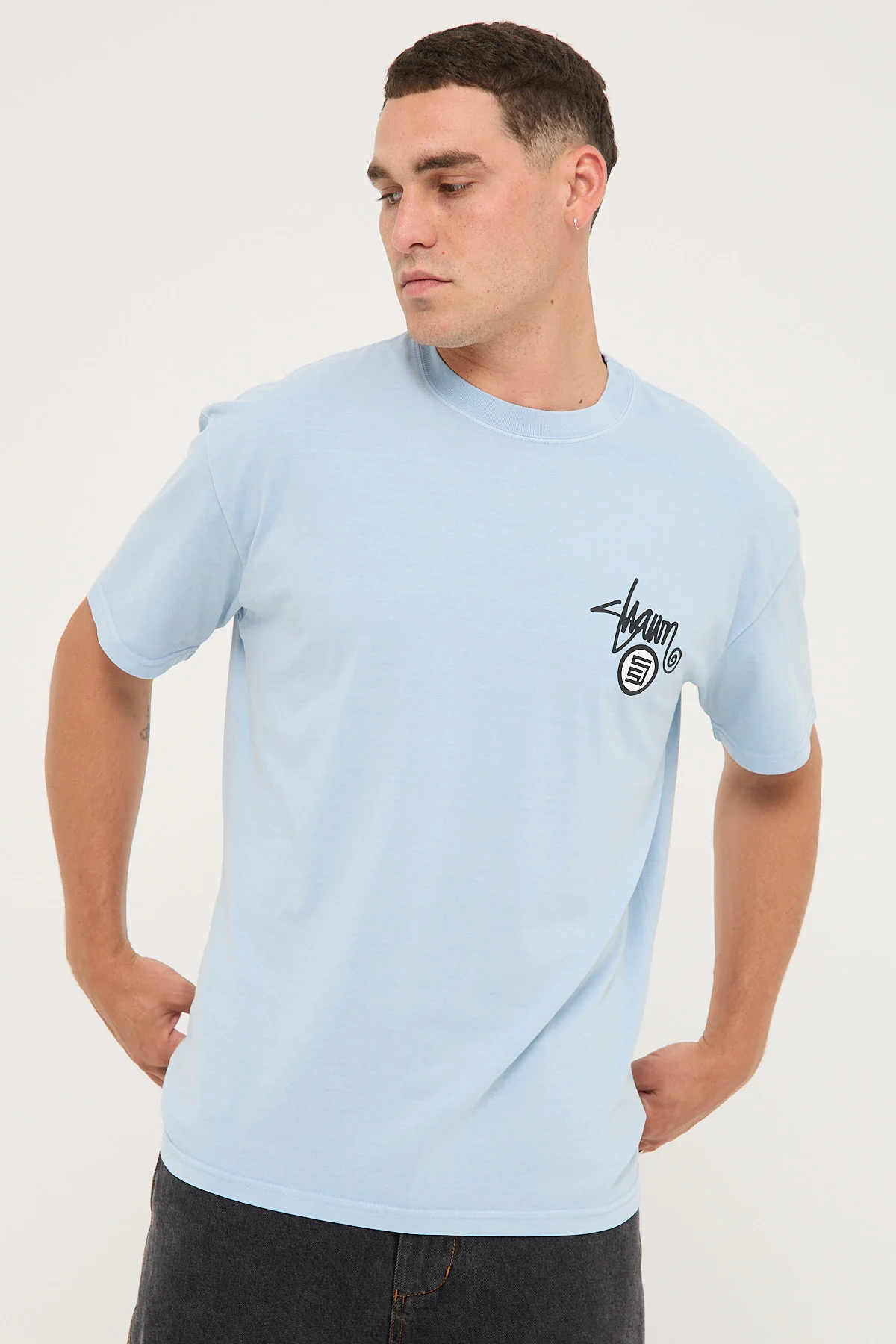 Sdouble Shawn Dot Tee Washed Blue - Image 2