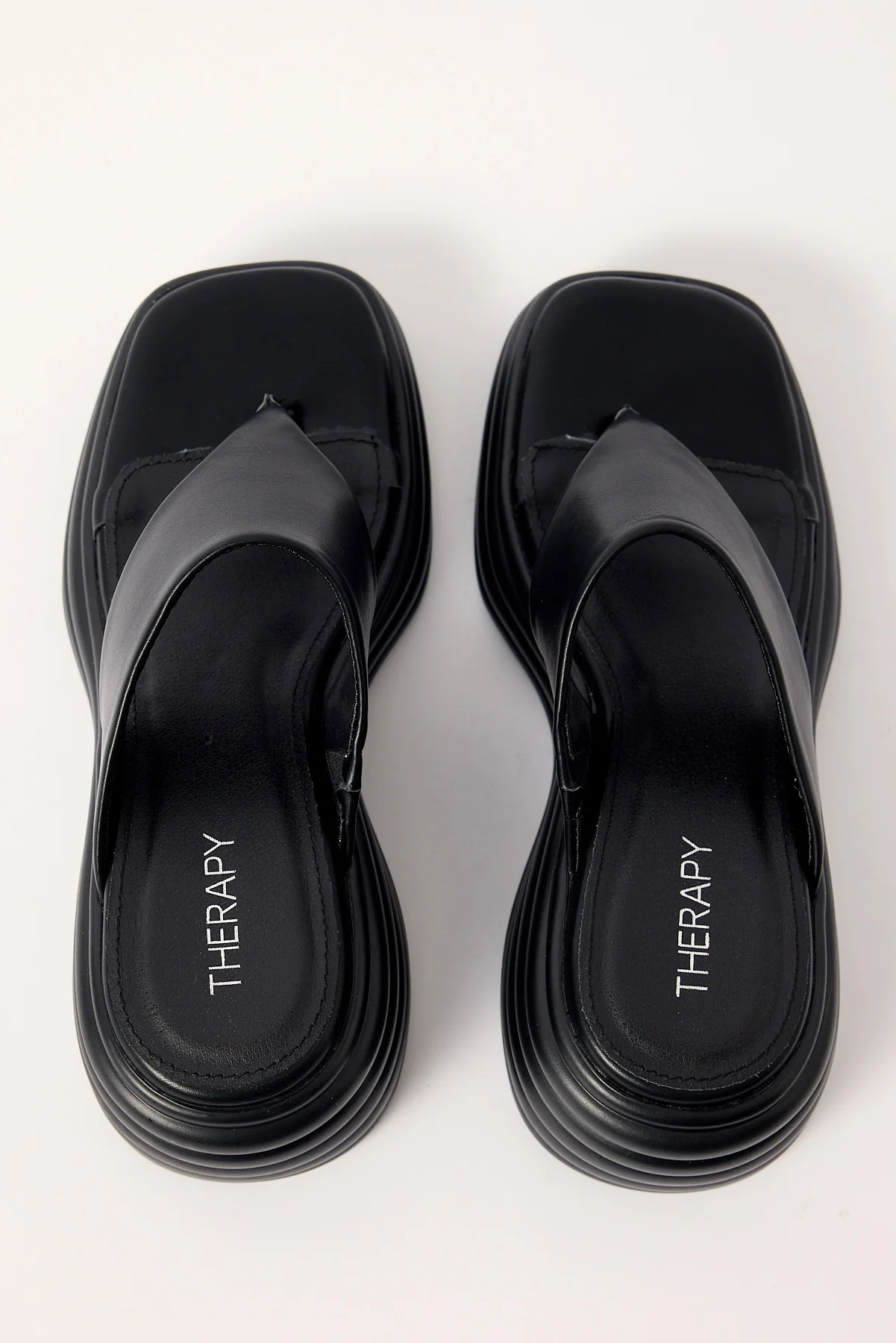 Therapy Frame Thong Wedge Slide Black - Image 2