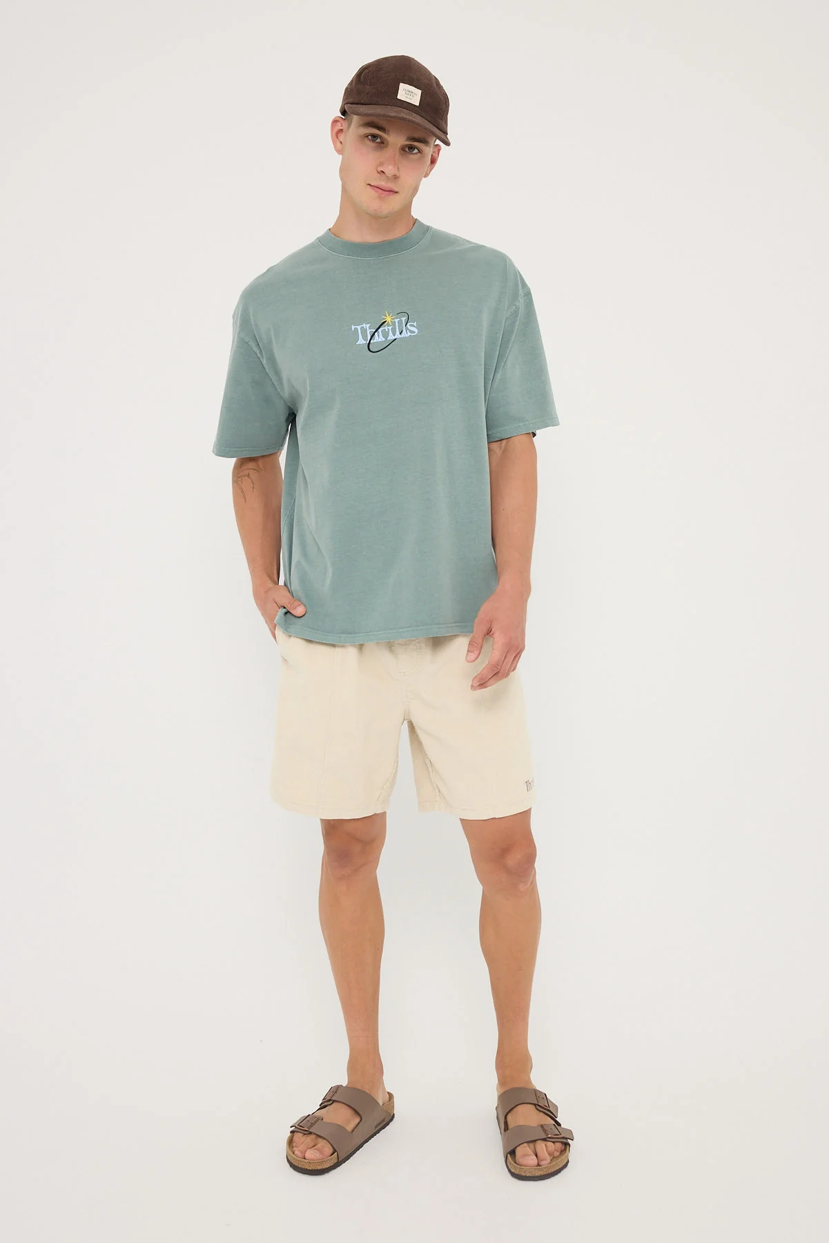 Thrills Ambient Connections Box Fit Oversize Tee Chinois Green - Image 2