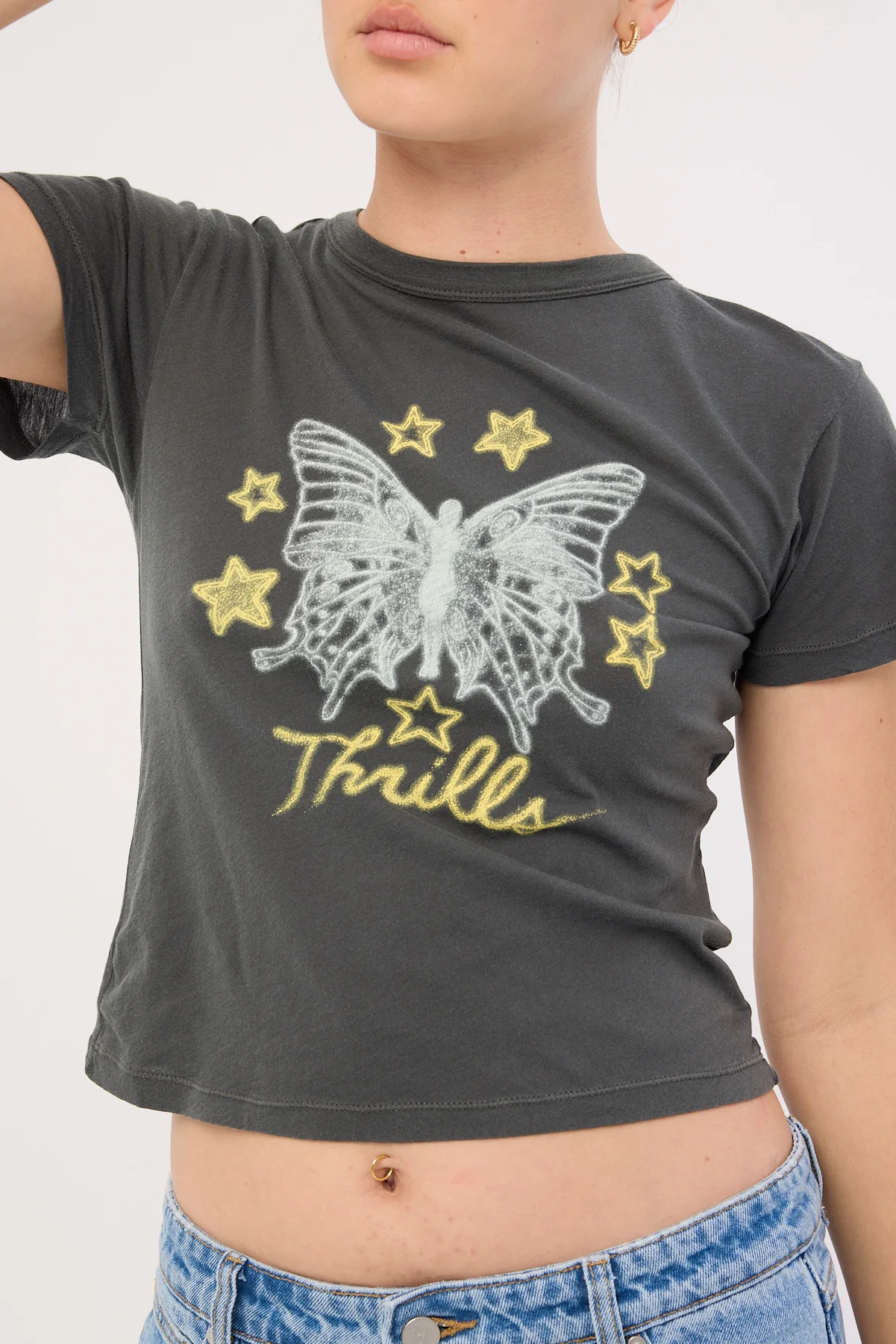 Thrills Angel Star Boy Tee Merch Black - Image 4