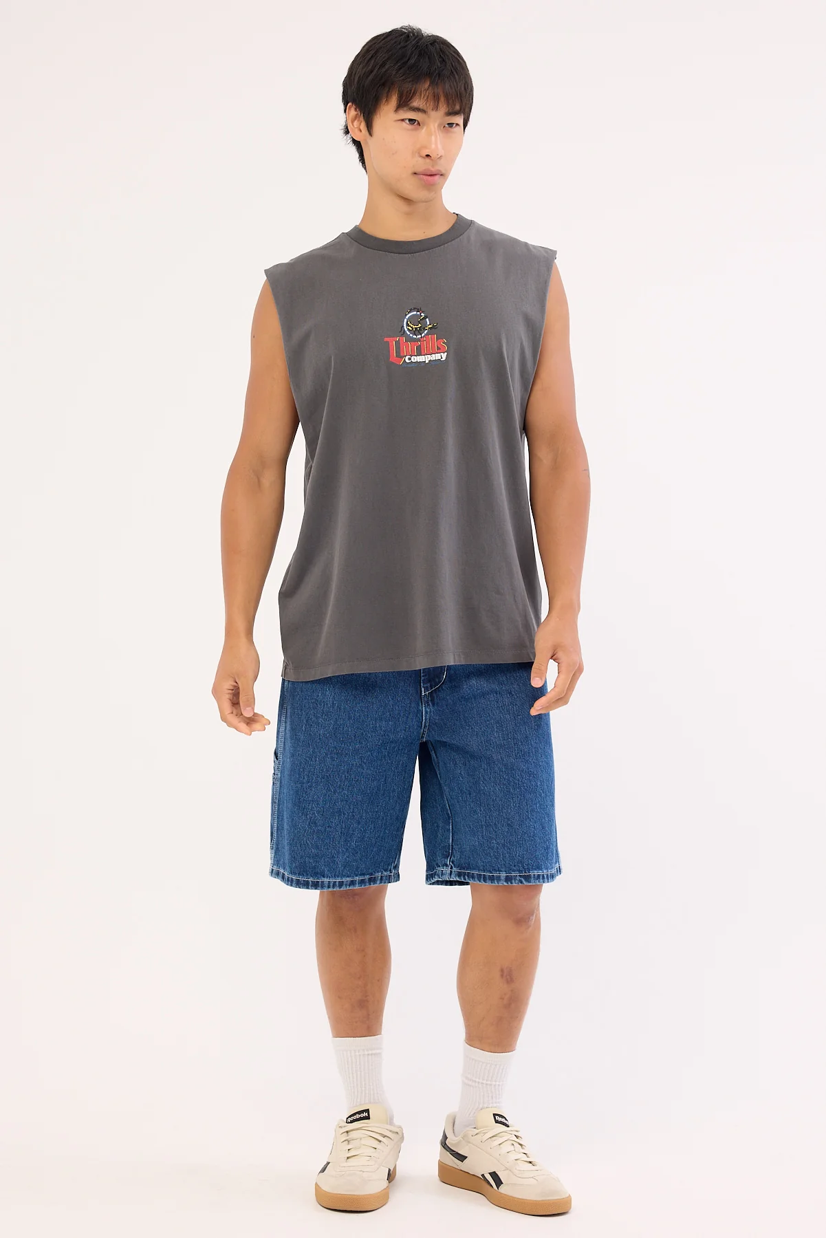 Thrills Banquet Merch Fit Muscle Tee Merch Black - Image 3