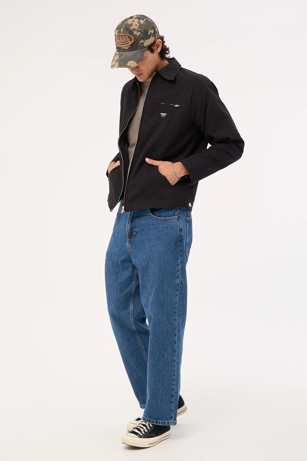 Thrills Behind It All Big Slacker Denim Jean Rinsed Blues - Image 3