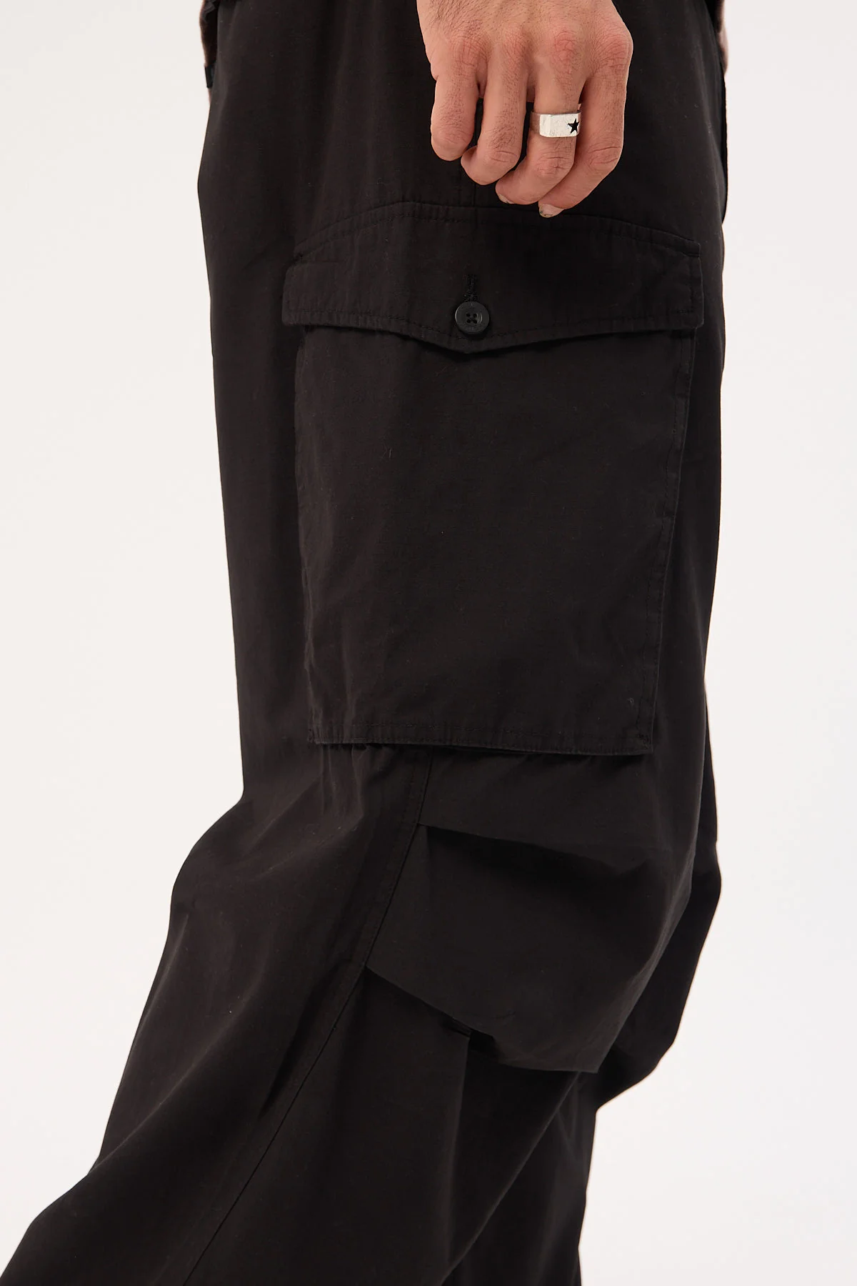 Thrills Big Loose Slacker Cargo Pant Black - Image 7