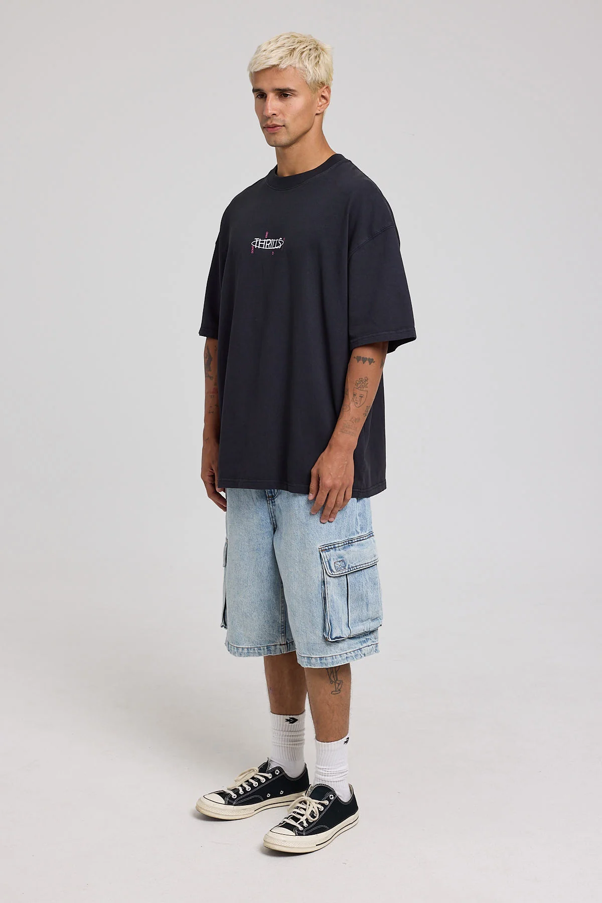 Thrills Big Slacker Cargo Short Tainted Blue - Image 2