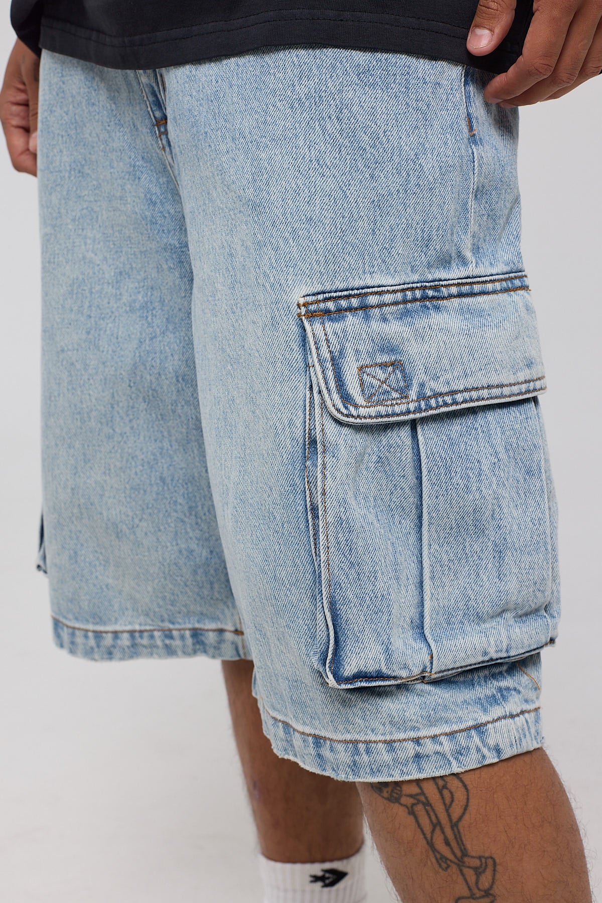 Thrills Big Slacker Cargo Short Tainted Blue - Image 5