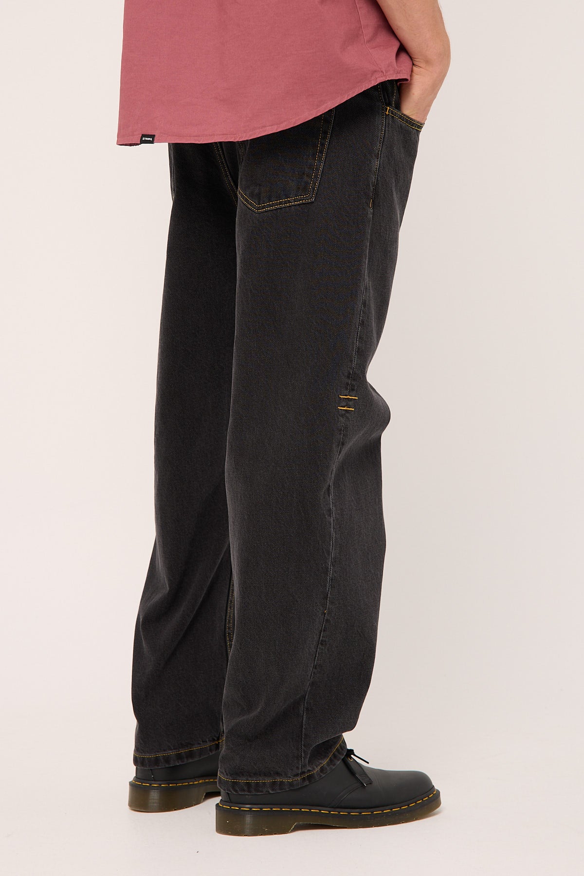 Thrills Big Slacker Denim Jean Black Bull - Image 6