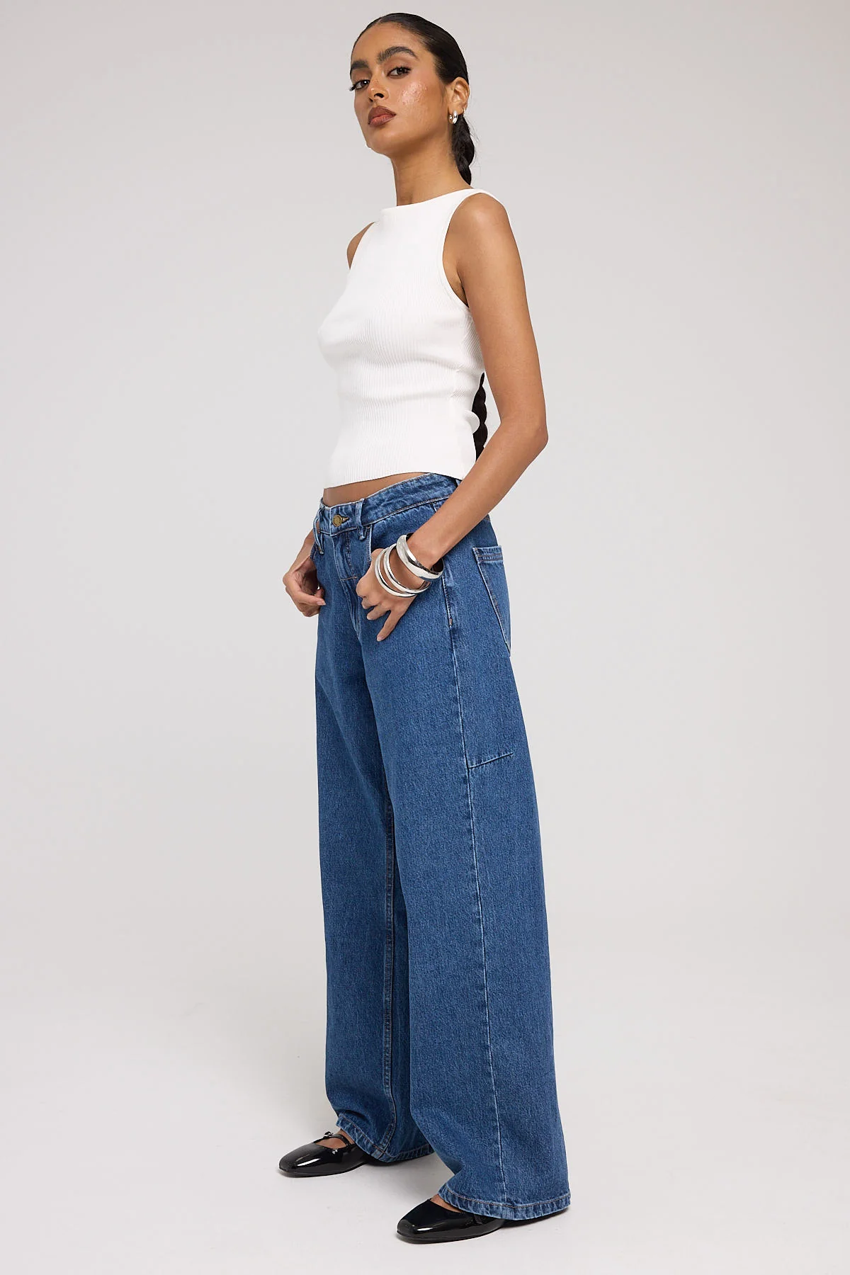 Thrills Billie Low Rise Baggy Jean Rinsed Blues - Image 4