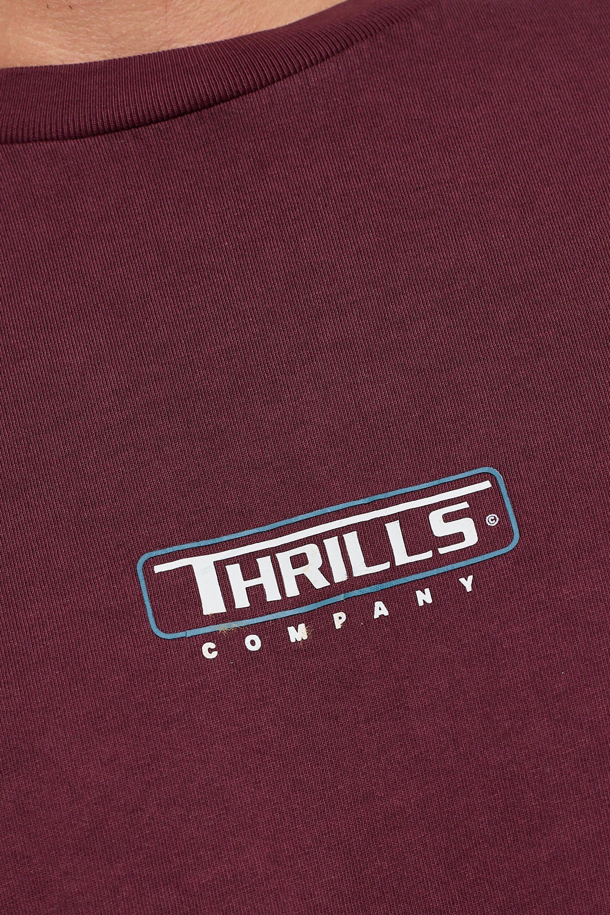 Thrills Boundary Merch Fit Tee Wine - Image 6