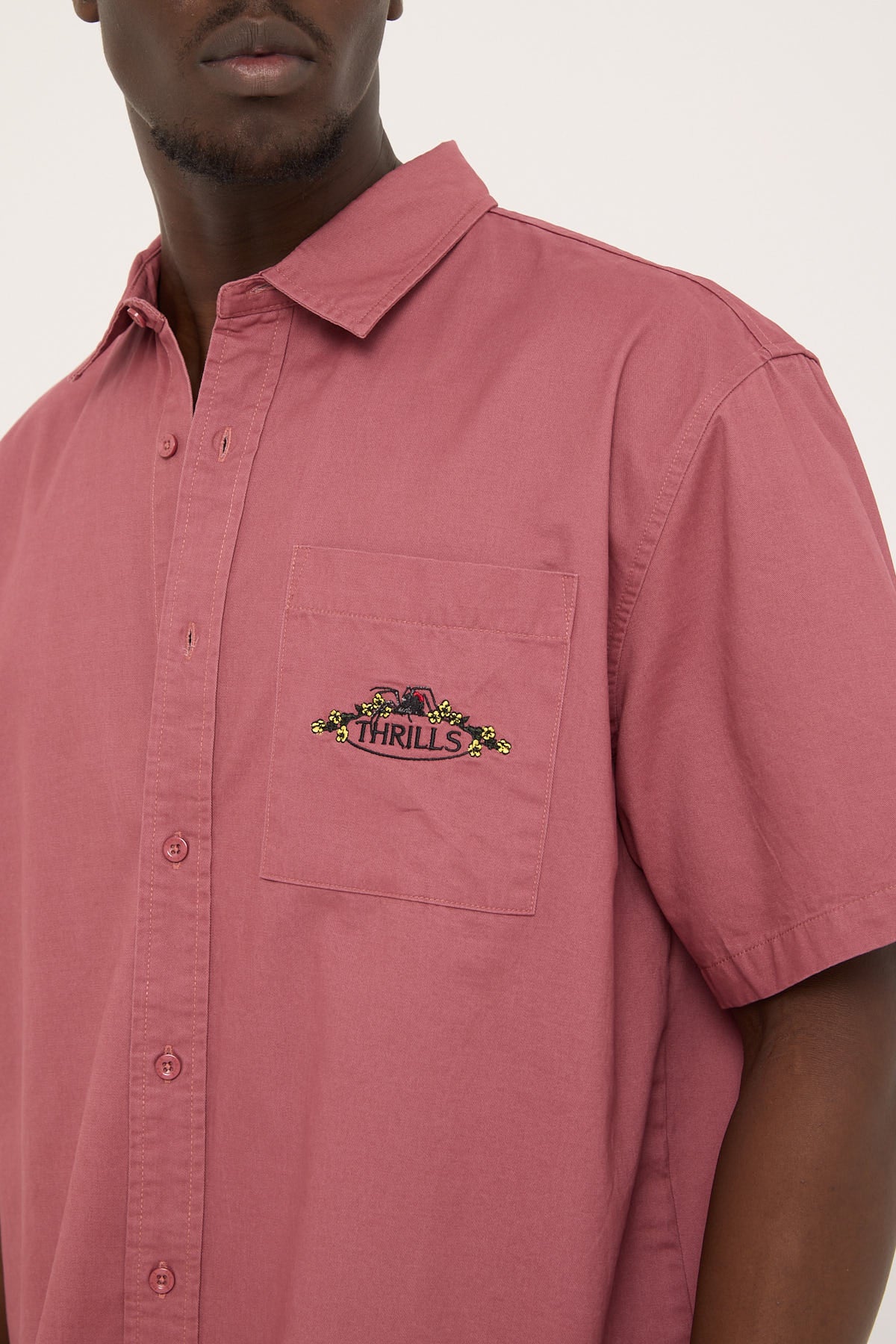 Thrills Deadly Garden Short Sleeve Shirt Hawthorn Rose - Image 3