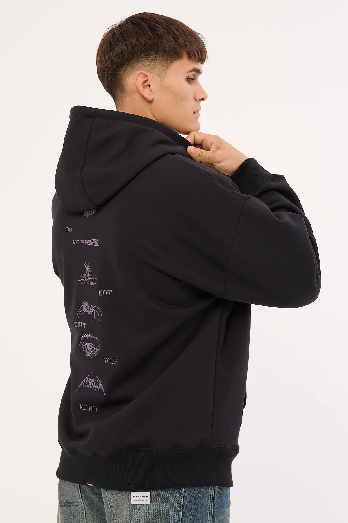 Thrills Do Not Limit Your Mind Slouch Pull On Hood Black - Image 5