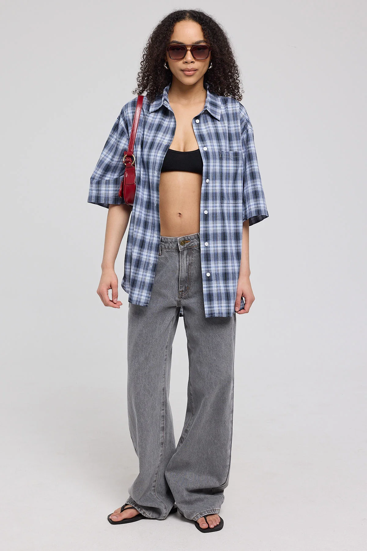 Thrills Friendly Service Plaid Shirt Iceberg - Image 2