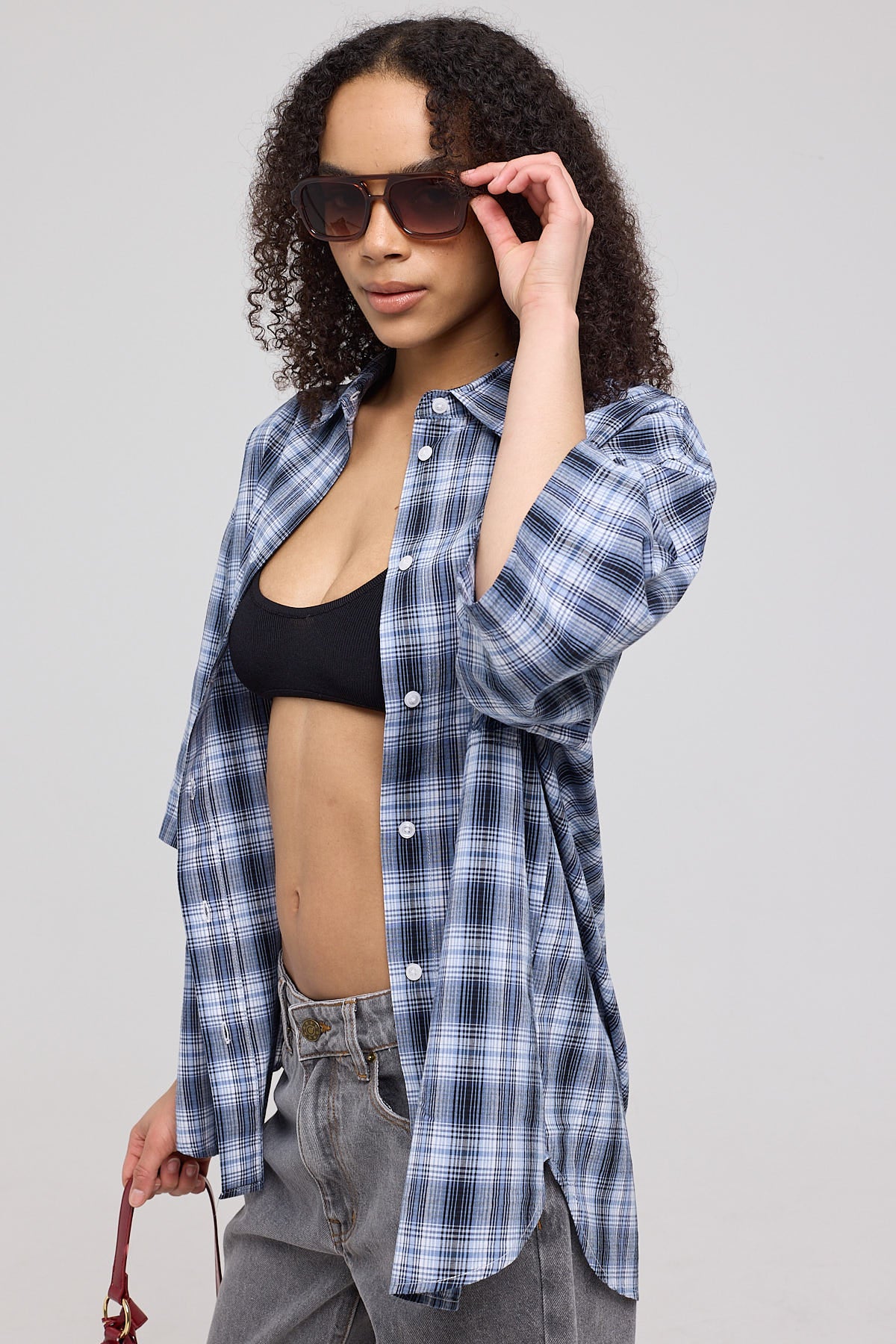Thrills Friendly Service Plaid Shirt Iceberg - Image 3