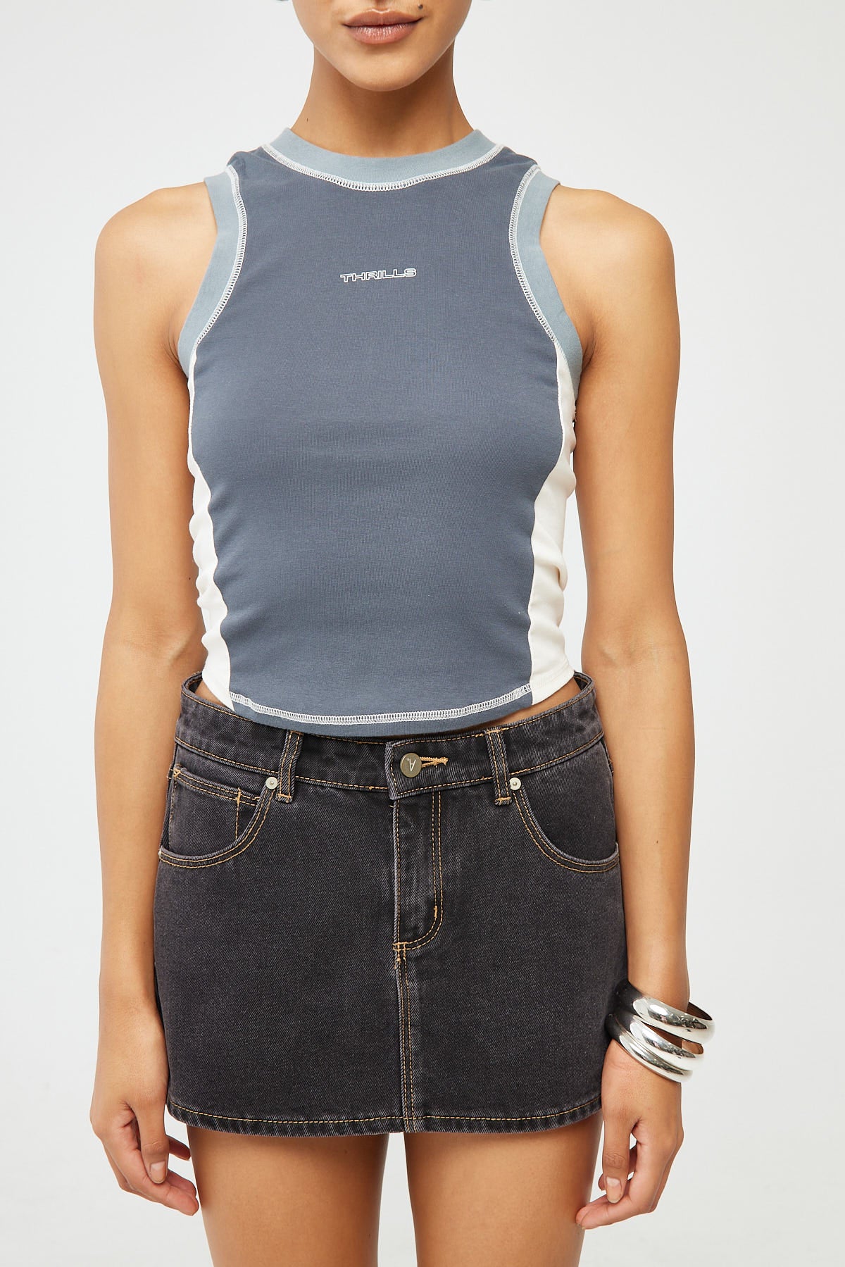 Thrills Grip Curve Tank Dark Slate - Image 8