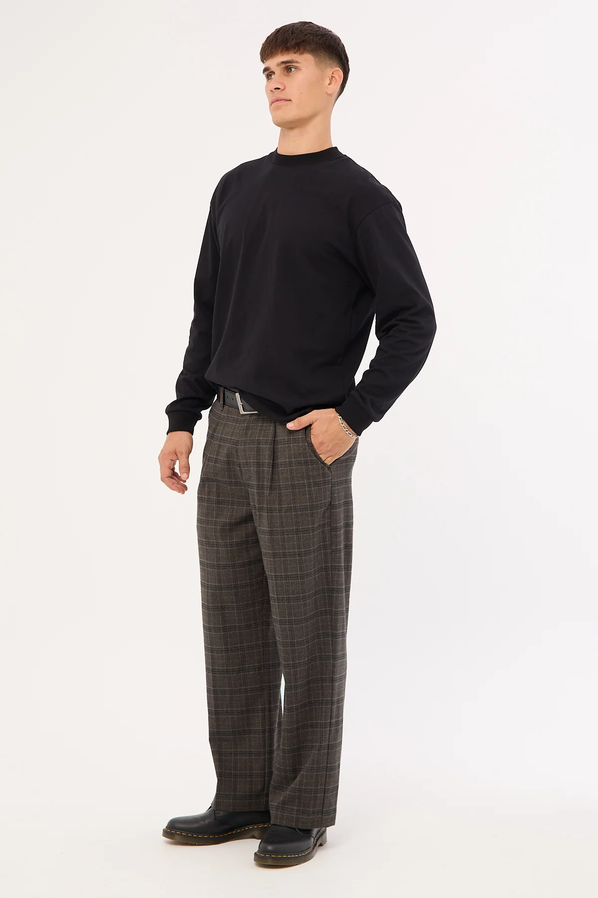 Thrills Jacob Plaid Pant Black - Image 5