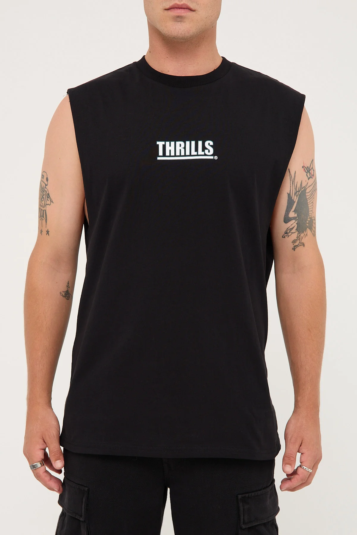 Thrills Logic Merch Fit Muscle Tee Black - Image 7
