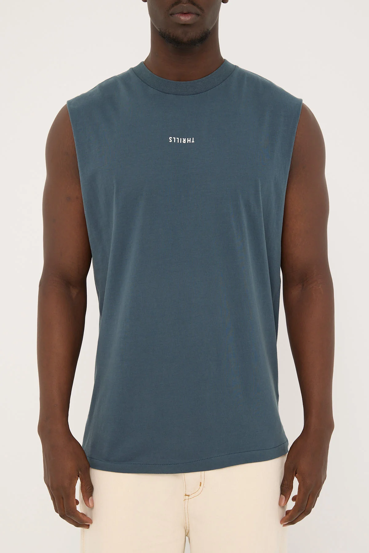 Thrills Minimal Thrills Merch Fit Muscle Tee Dark Slate - Image 6