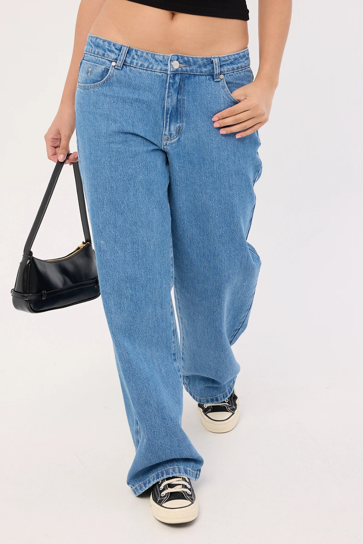 Thrills Parker Low Rise Baggy Jean Vivid Mid Blue - Image 3