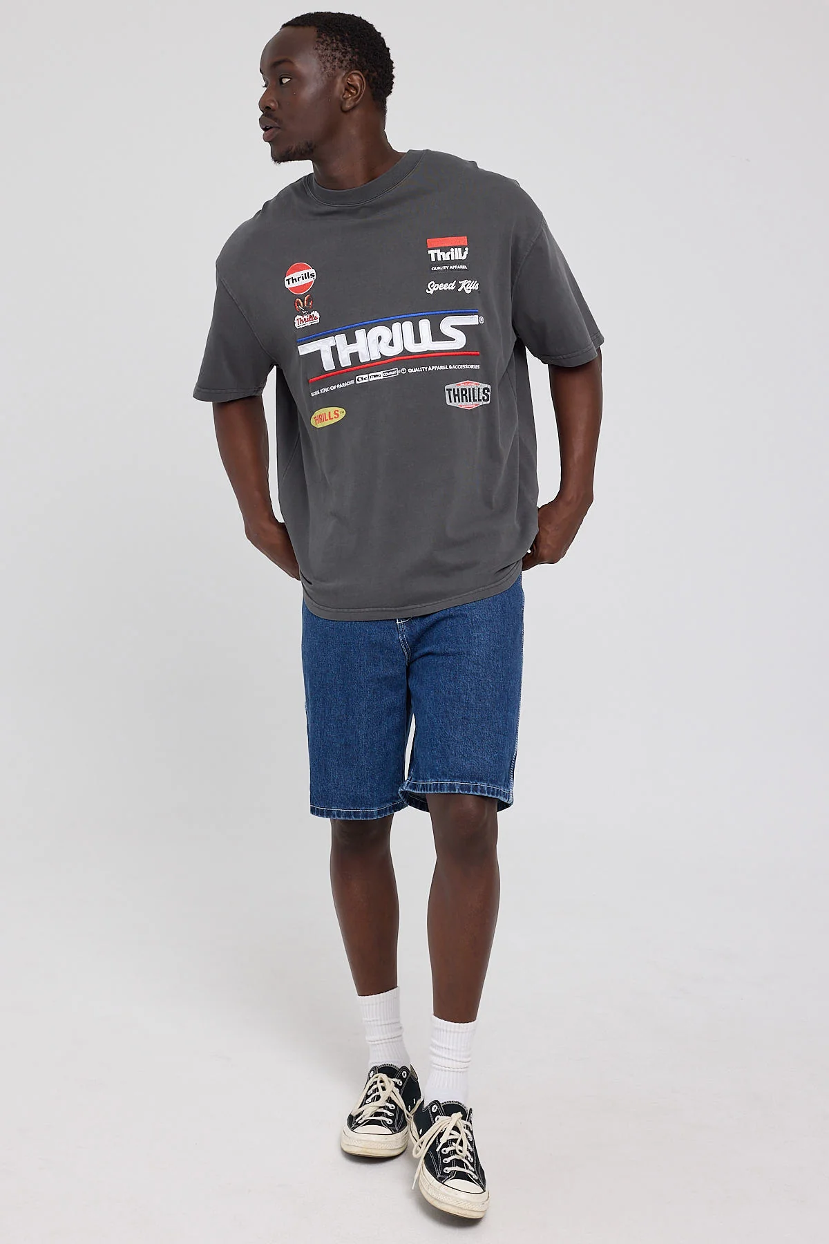 Thrills Rapid Response Box Fit Oversize Tee Merch Black - Image 2