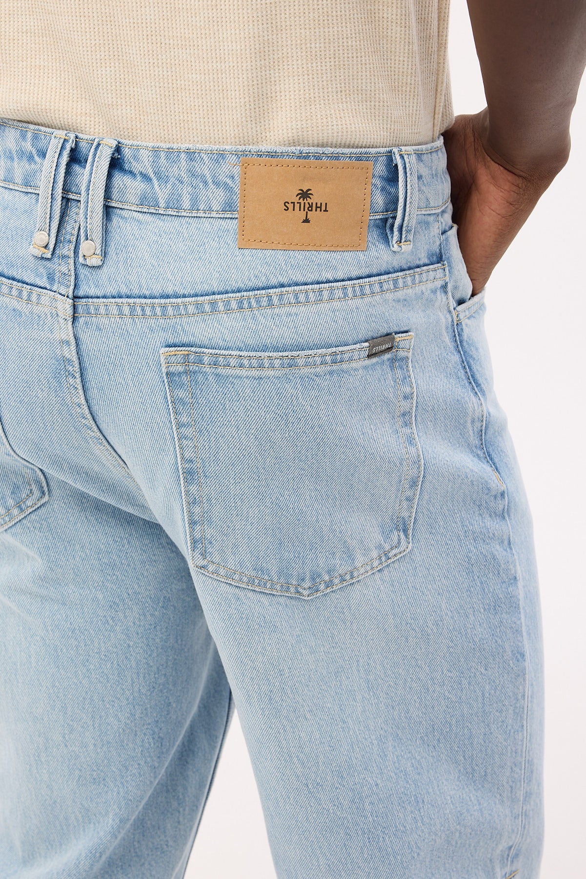 Thrills Slacker Denim Straight Jean Ash Blue - Image 6