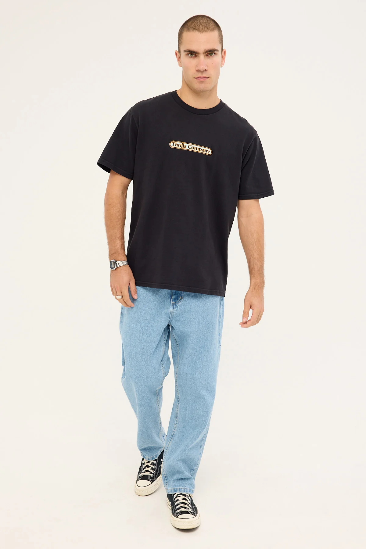 Thrills Slacker Straight Jean Lucid Blue