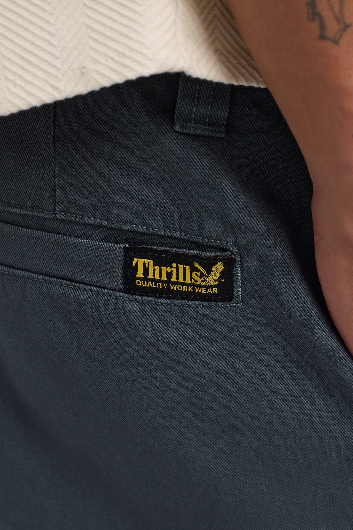 Thrills Slacker Union Cargo Pant Dark Slate - Image 5