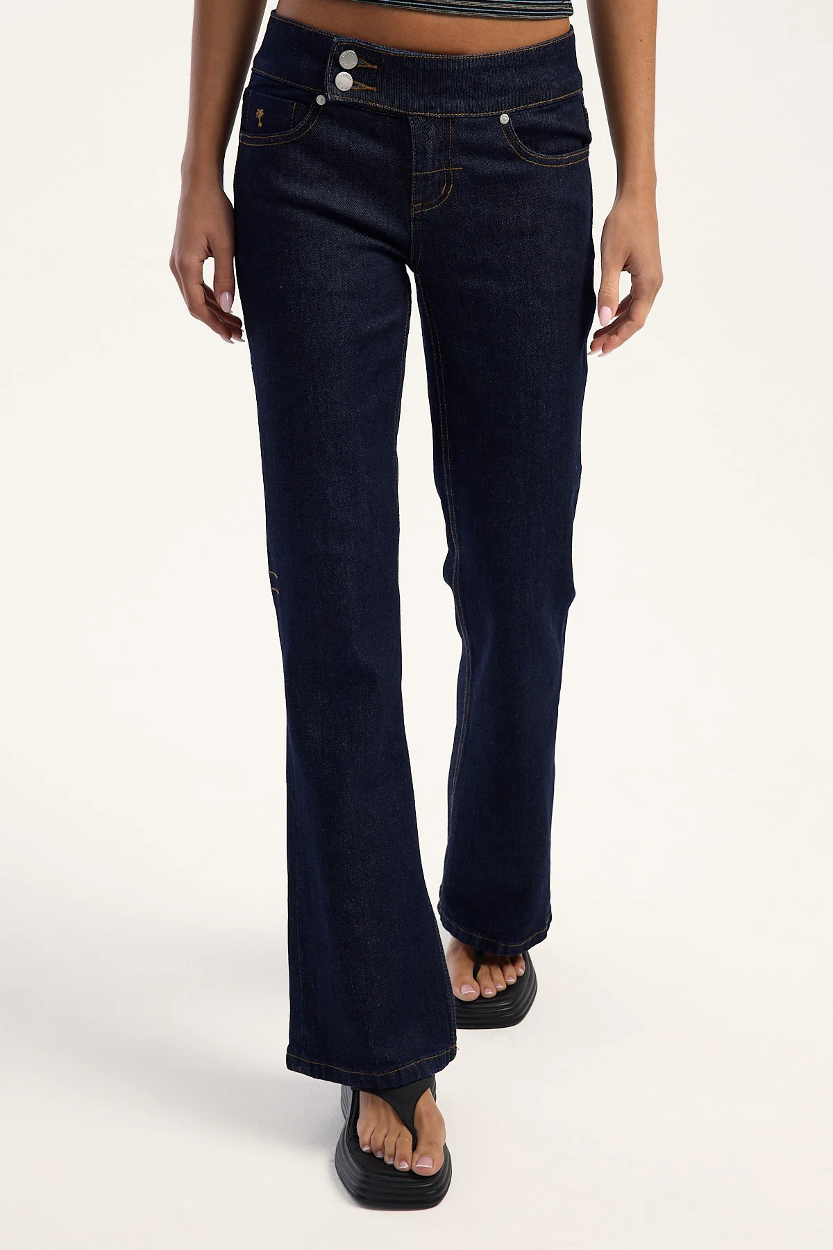 Thrills Suki Low Rise Flare Jean Indigo Blues - Image 2
