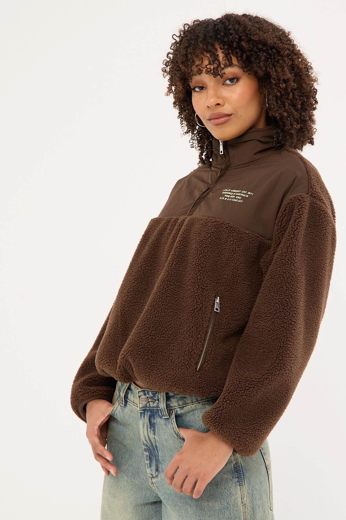 Thrills Warm Down Polar Fleece Java - Image 5