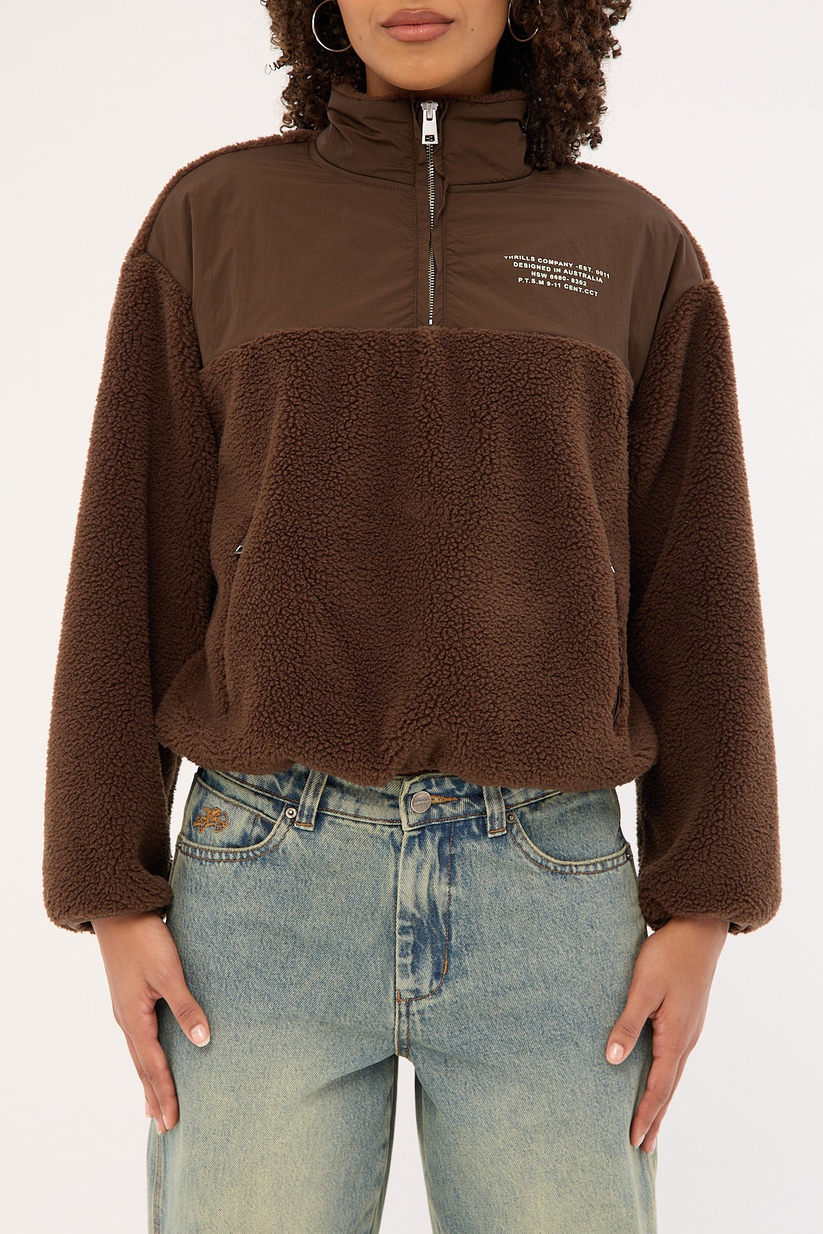 Thrills Warm Down Polar Fleece Java - Image 7