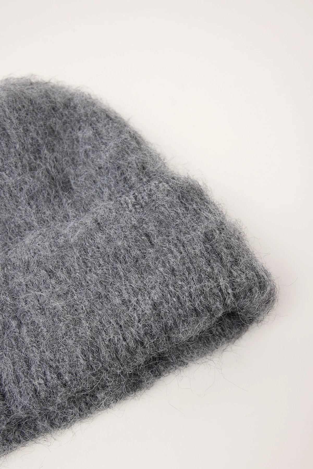 Token Fluffy Knit Beanie Grey Marle - Image 2