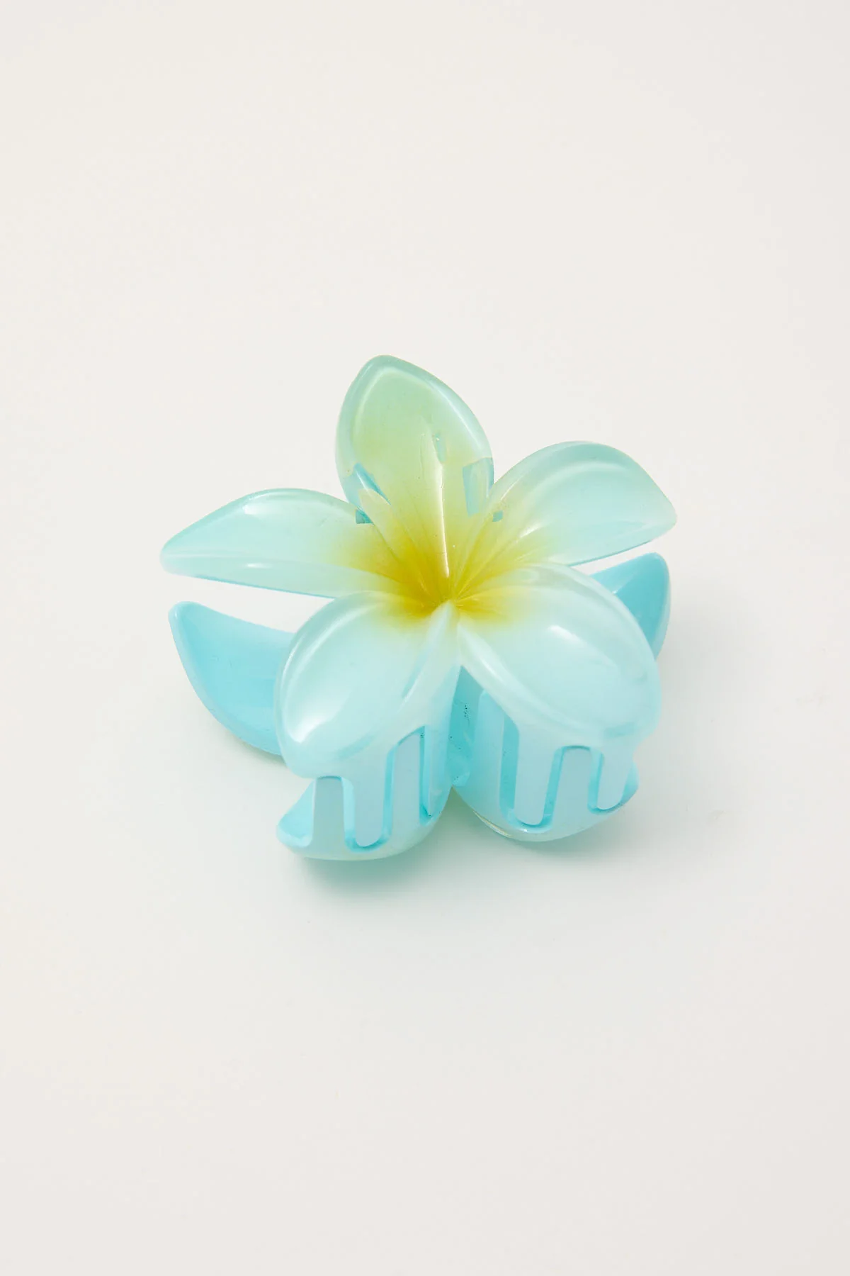 Token Frangipani Flower Claw Clip Blue - Image 2