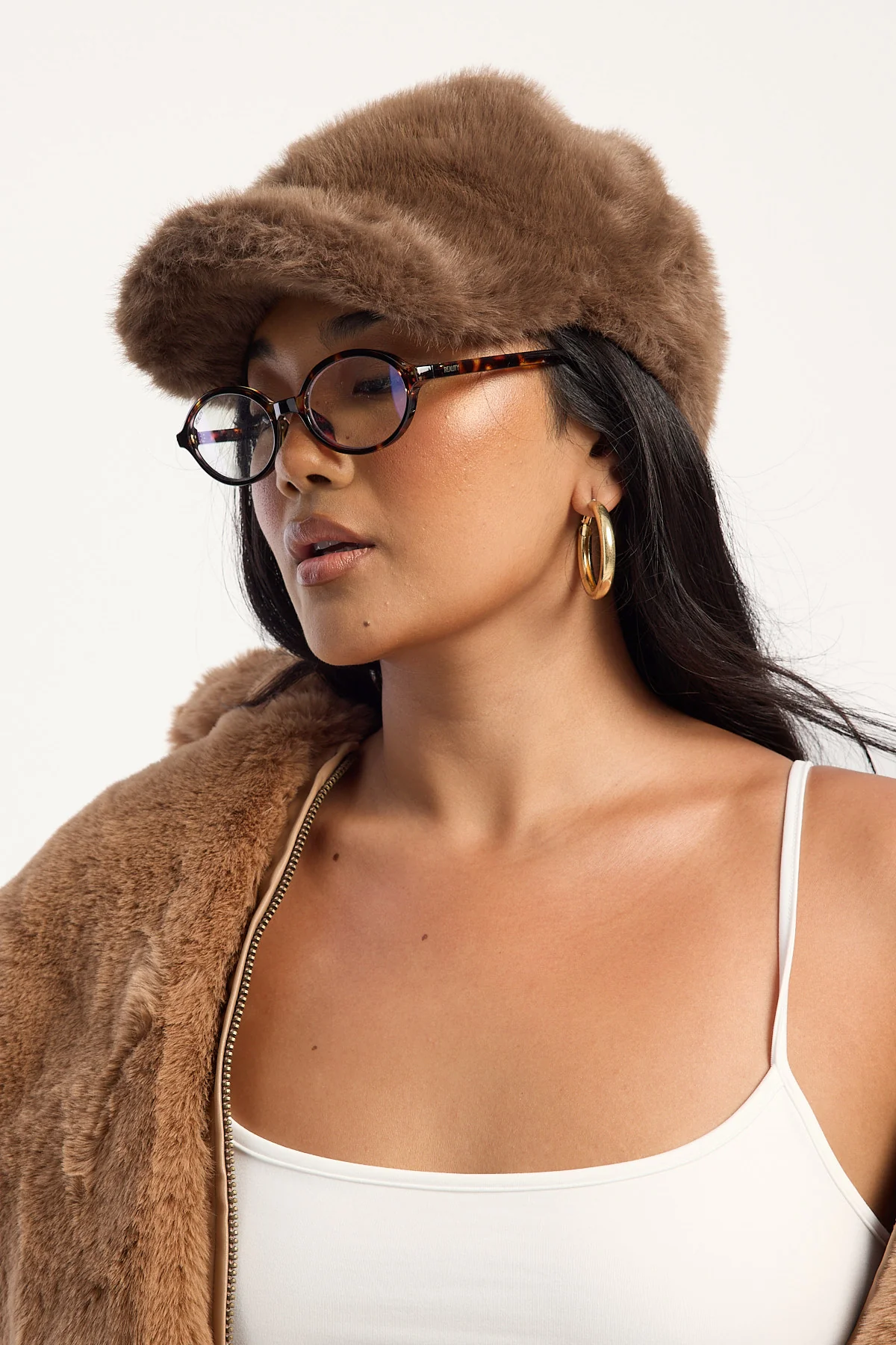 Token Frosbite Faux Fur Cap Brown - Image 5