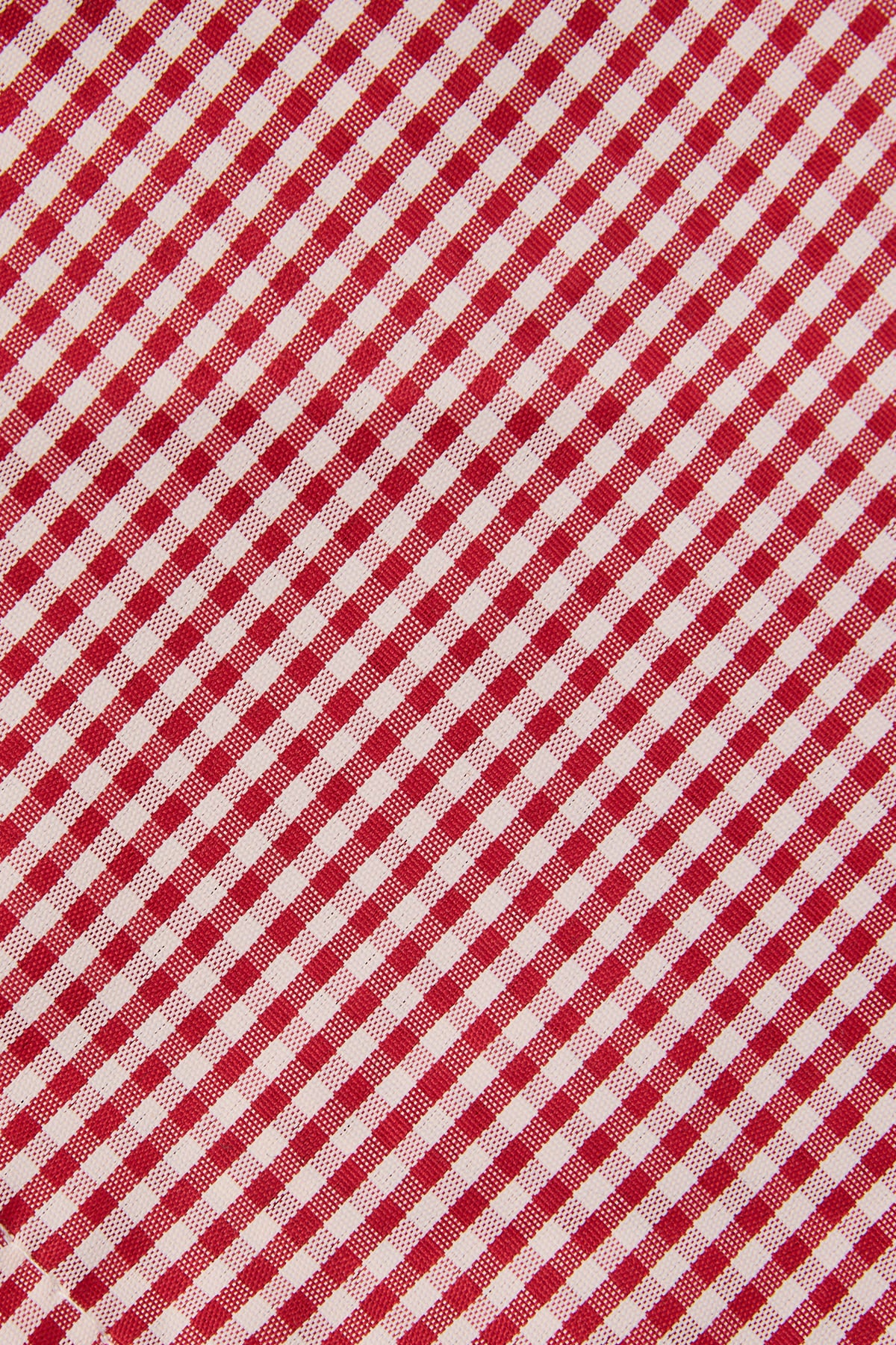 Token Gingham Head Scarf Red Print - Image 3