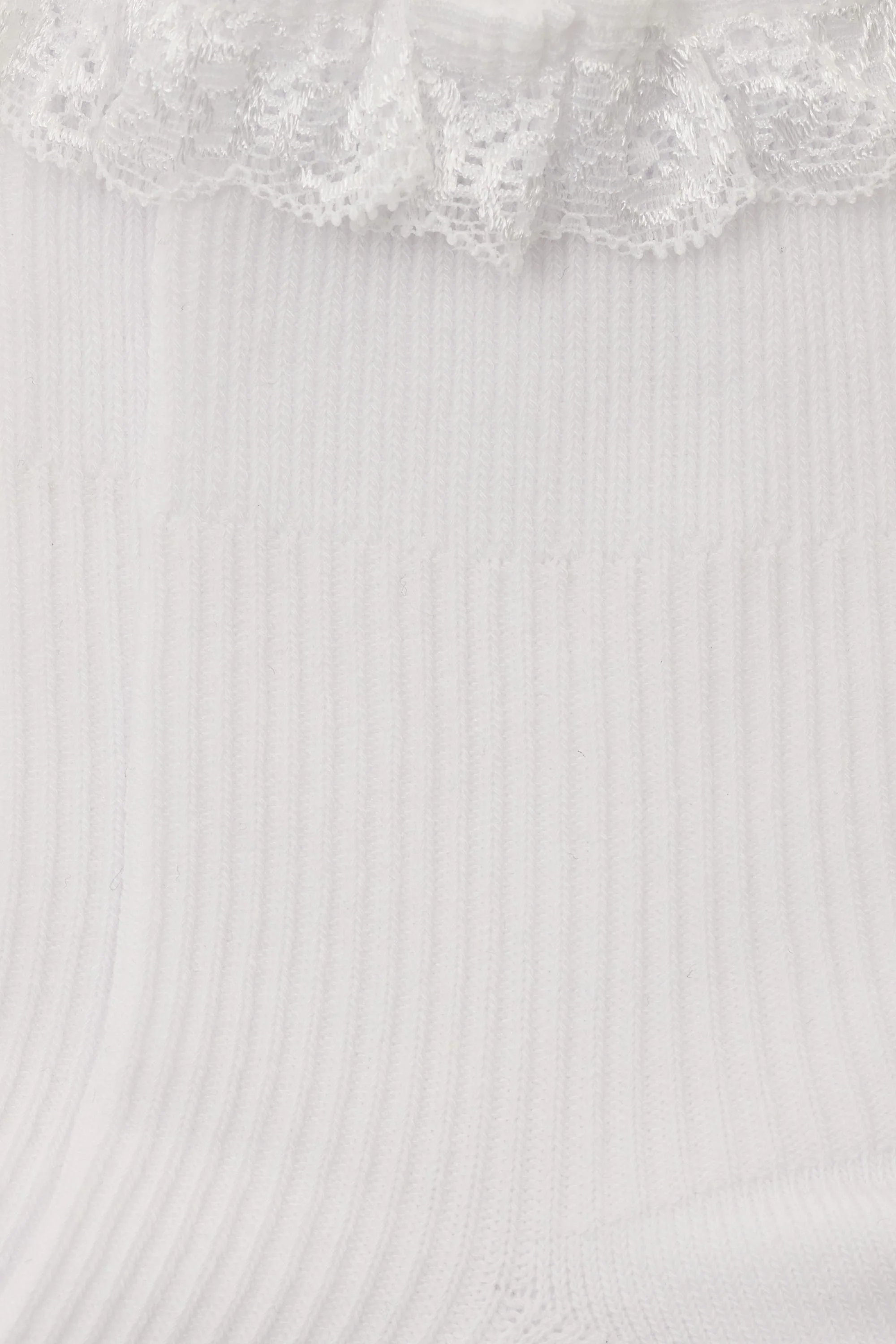 Token Lace Trim Socks White - Image 3