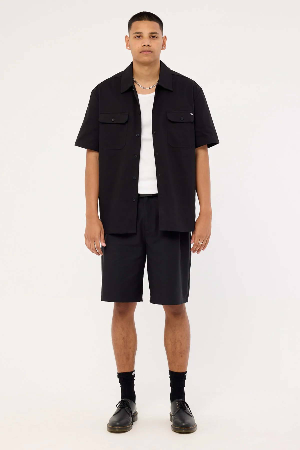 Von Dutch Mens Button Up Shirt Black - Image 3