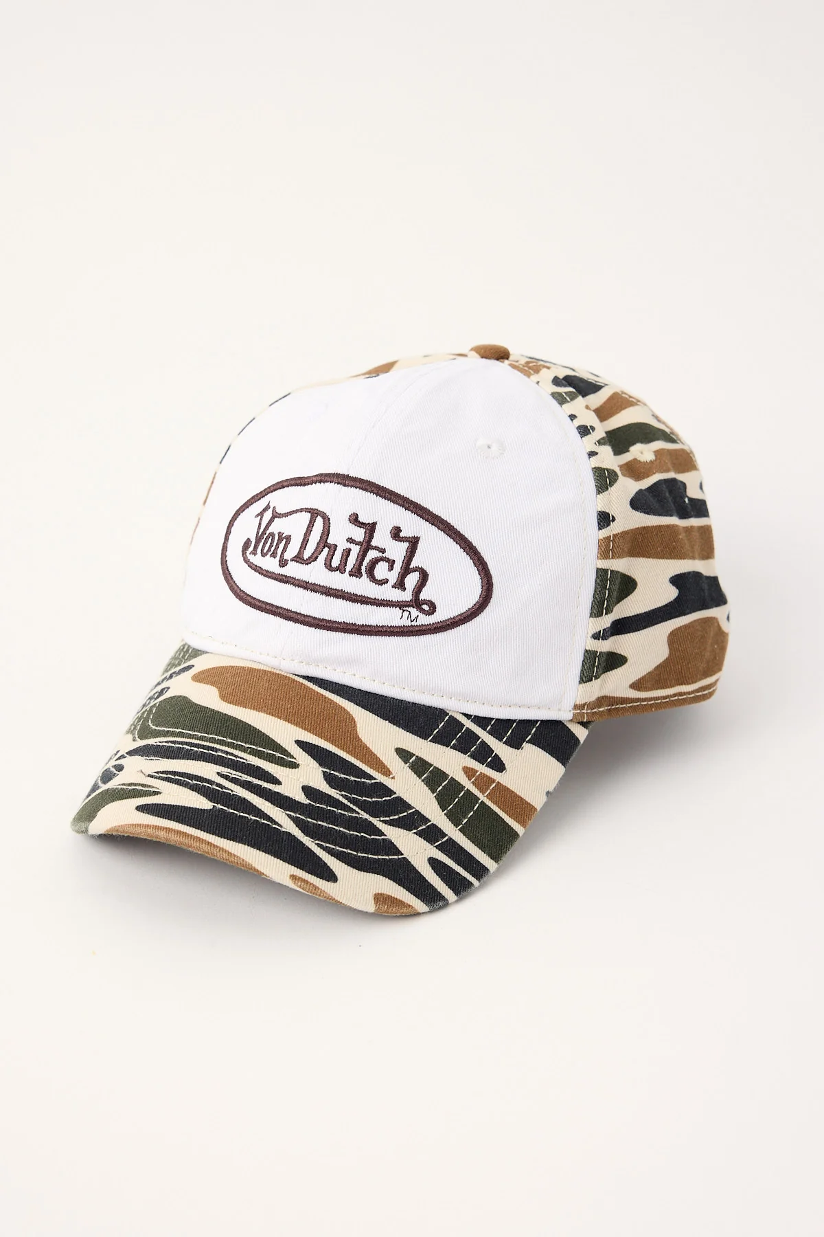 Von Dutch Two-Tone Camo Dad Cap Camo/White - Image 3
