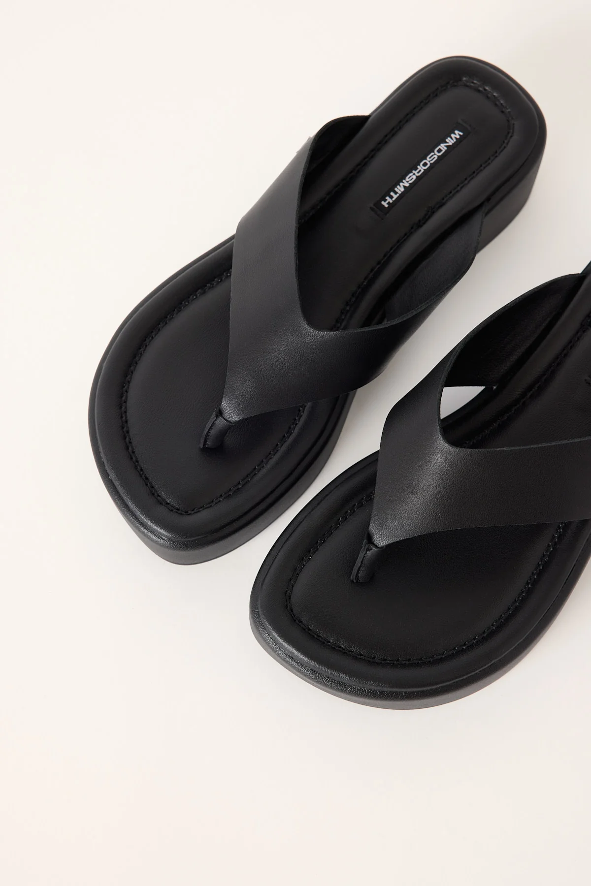 Windsor Smith Sinful Thong Wedge Slide Black - Image 3