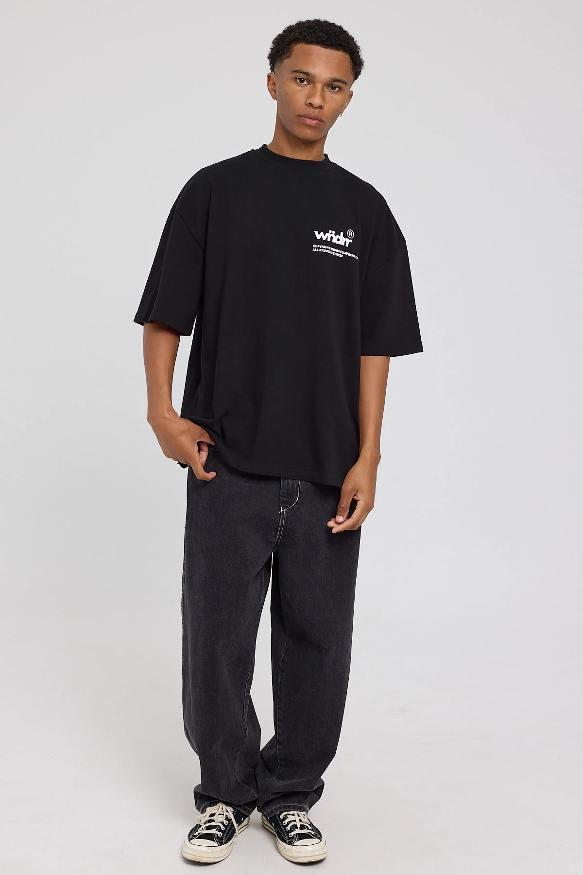 Wndrr Represent Box Fit Tee Black - Image 2