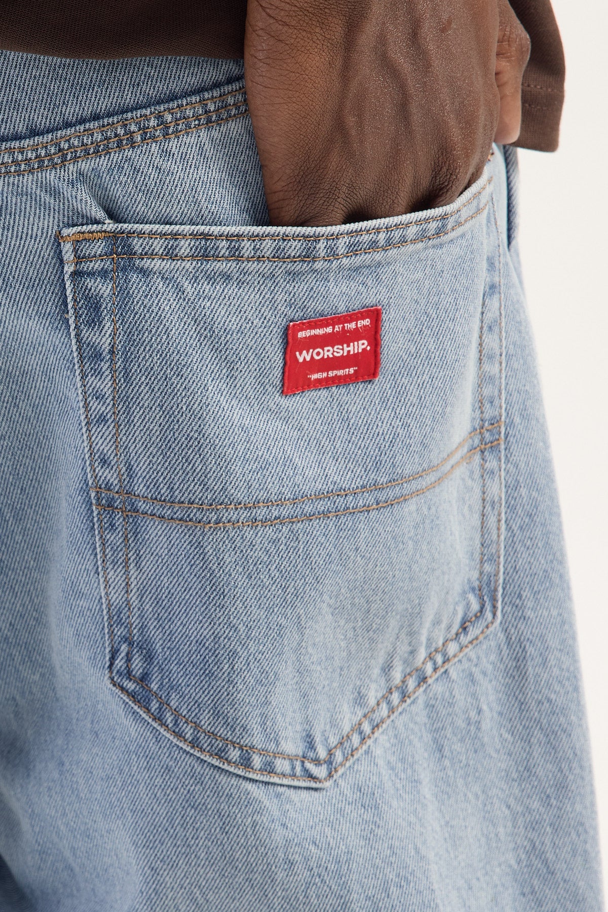 Worship Big Dawgs Baggy Jean Worn Blue - Image 8