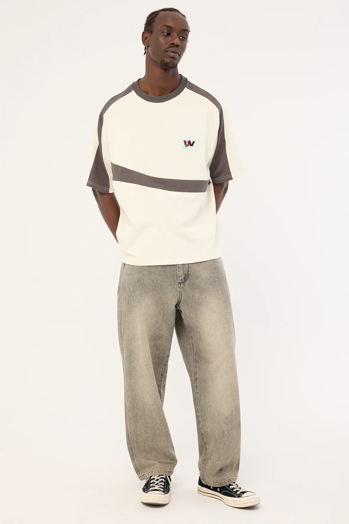 Worship Big Lounger Baggy Jean Dirty Grey - Image 3