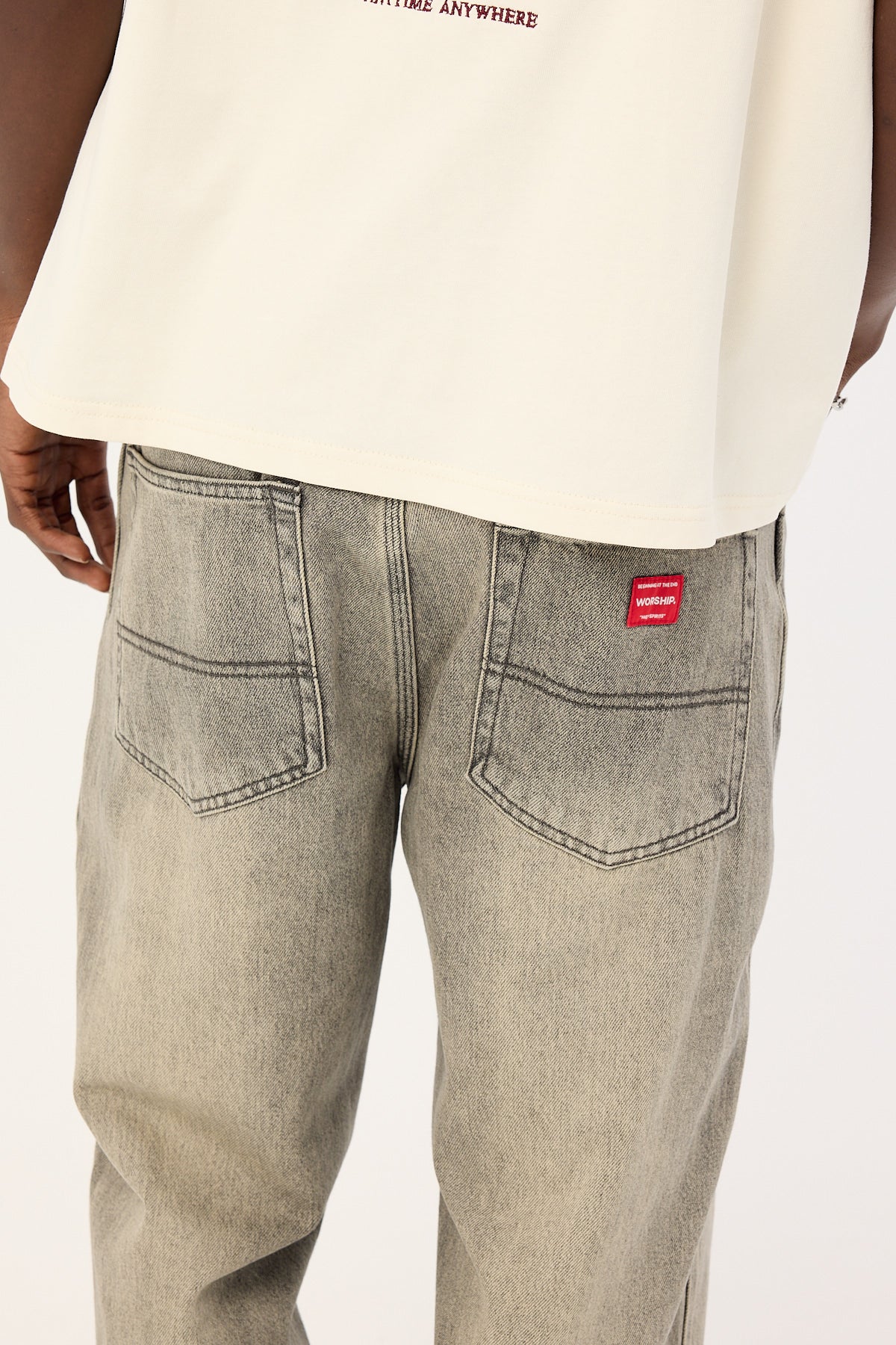 Worship Big Lounger Baggy Jean Dirty Grey - Image 8