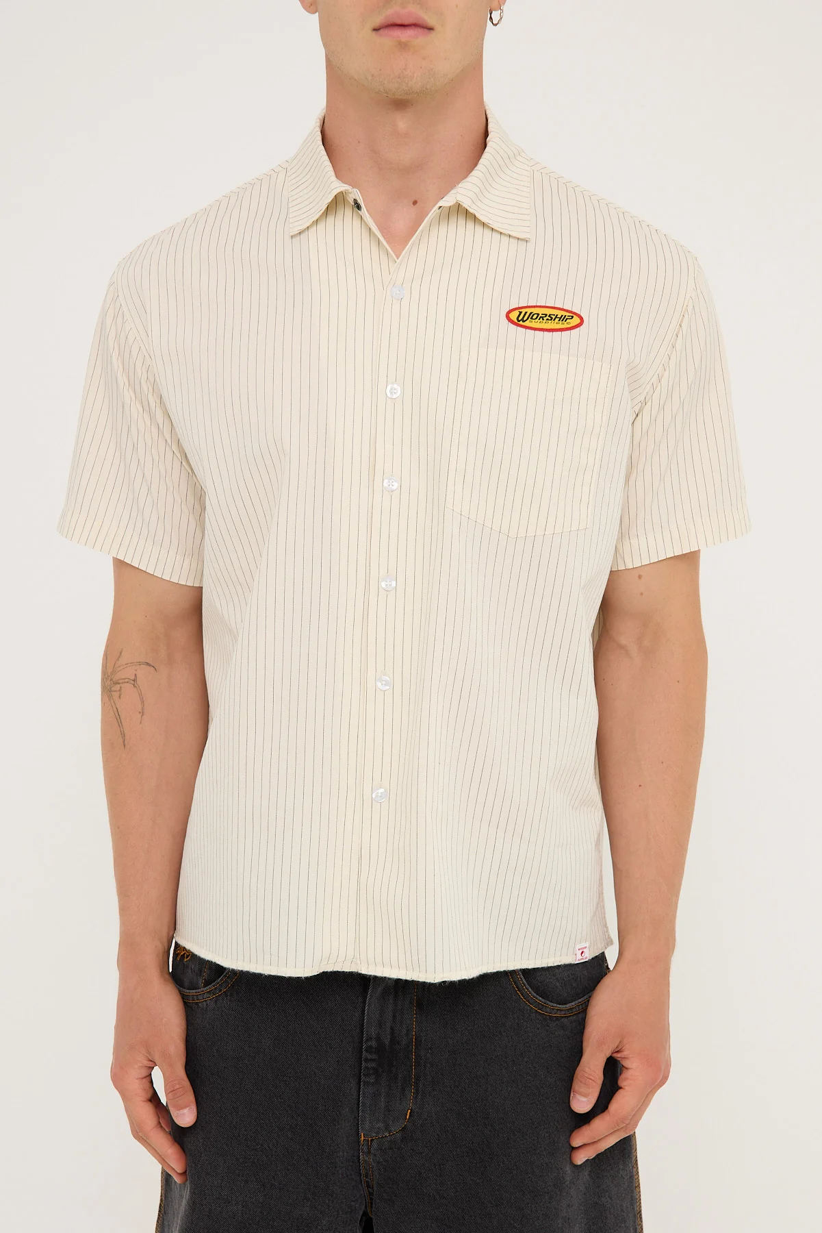 Worship Bistro Short Sleeve Shirt Bone - Image 5