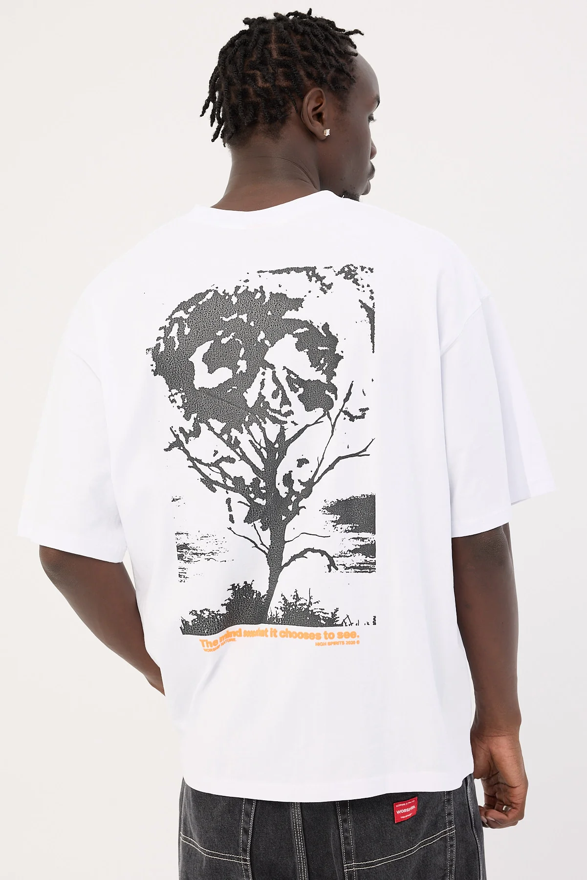 Worship Black Woods Oversize Tee White - Image 6