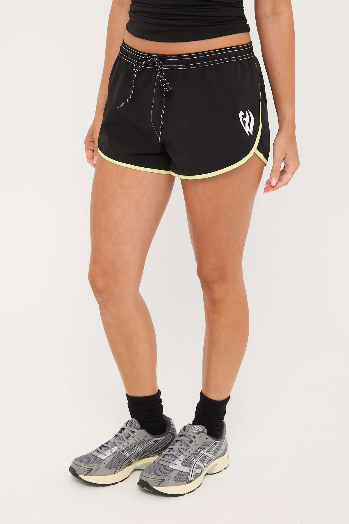 Worship Boardrider Micro Boardshort Black Lime - Image 4