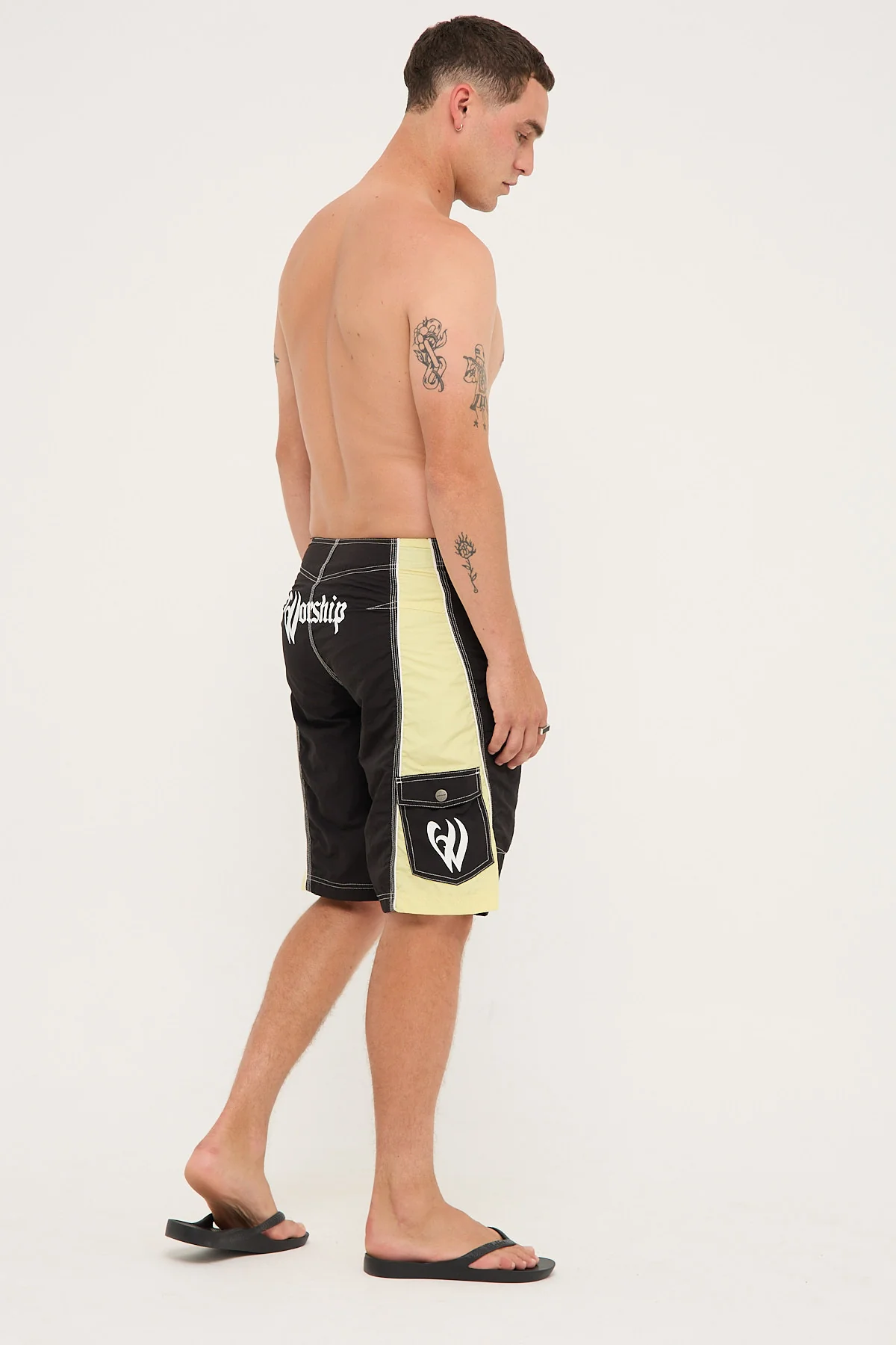 Worship Boardriderr Boardshort Black/Lime - Image 6