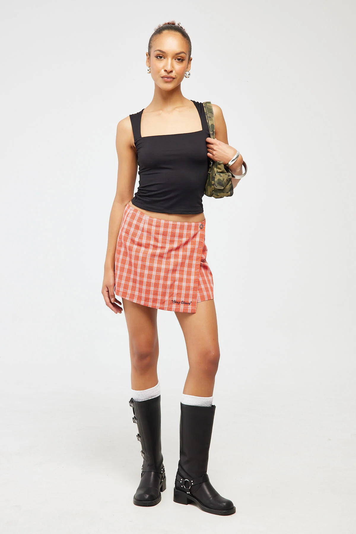 Worship Class Micro Wrap Skirt Tomato Red - Image 2