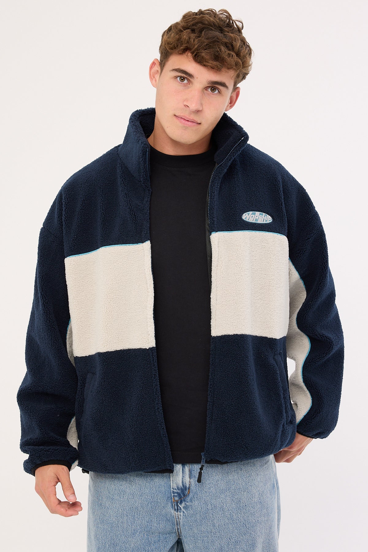 Worship Clipper Sherpa Jacket Blue - Image 2