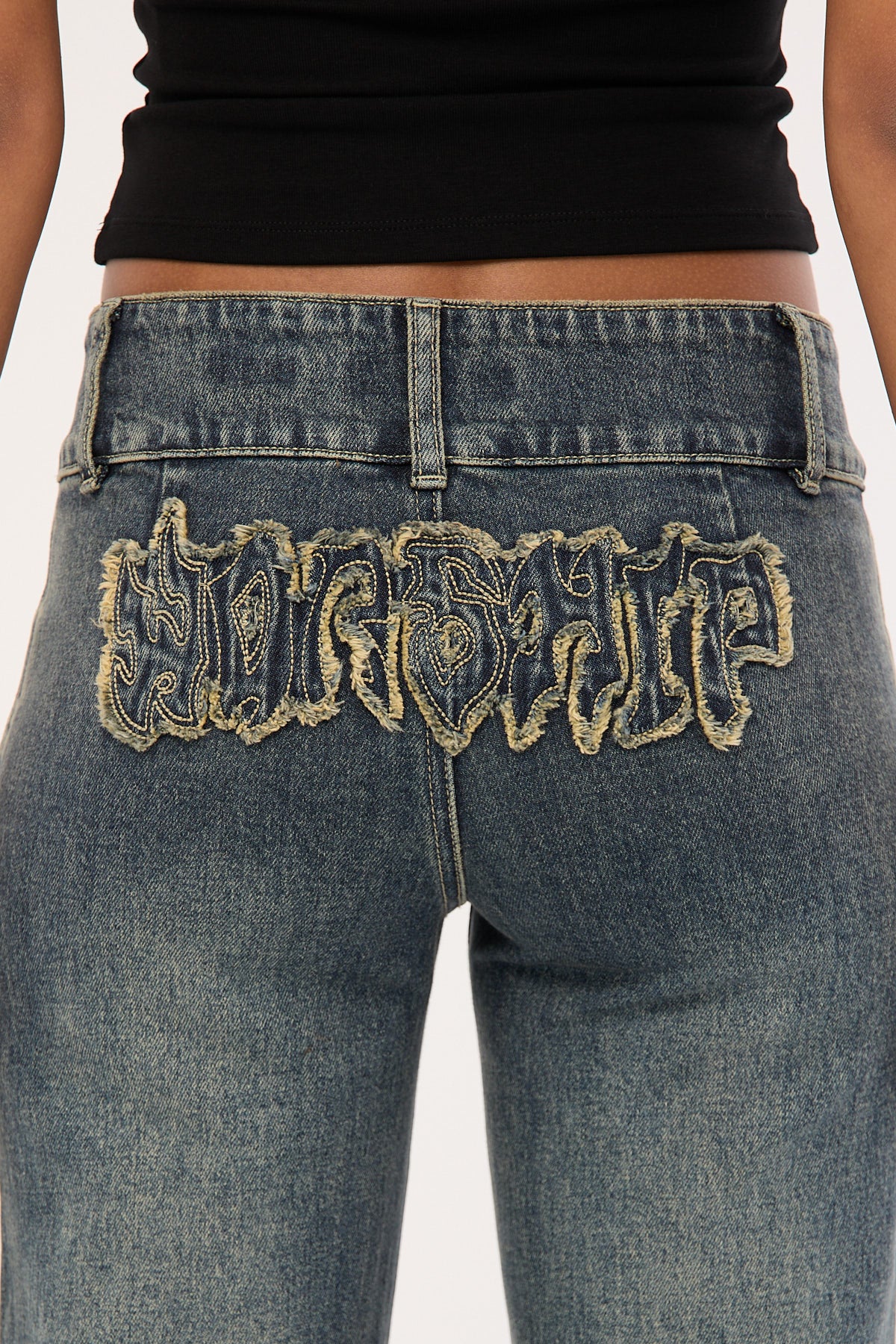 Worship Crux Low Rider Jean Blasted Blue - Image 8